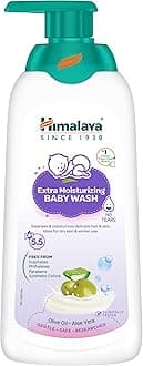 Himalaya Extra Moisturizing Baby Wash 400ml | No tears formula |with Olive Oil, Aloe Vera & Milk | Cleanses and moisturizes baby’s skin