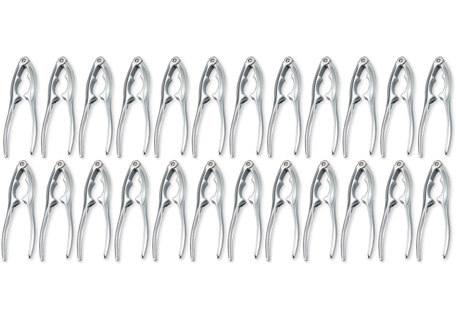 (24 Pack) 6-inch Lobster Cracker, Nut and Seafood Cracker, Zinc Plated with Chrome Alloy, Professional Crab Crackers by Tezzorio