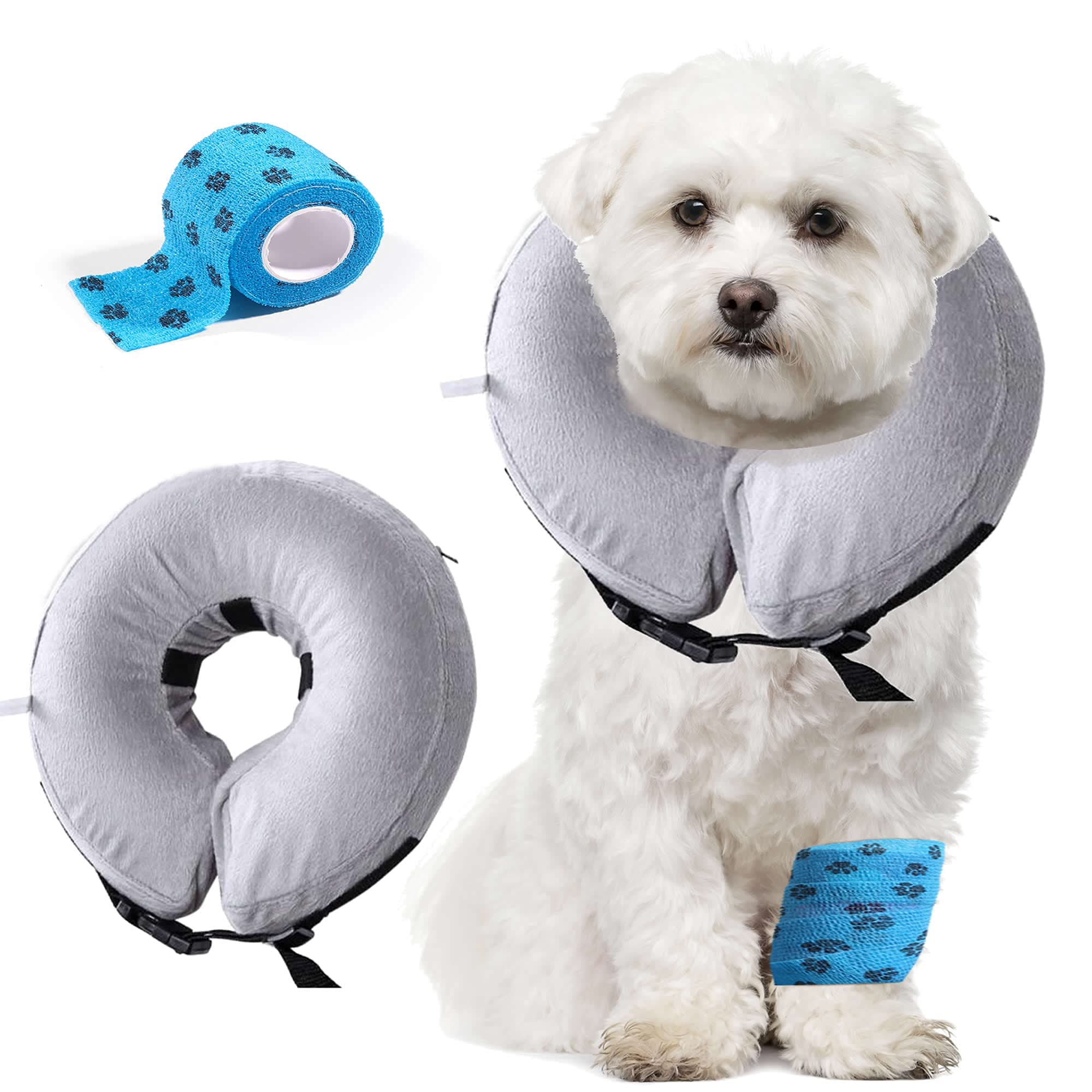 AILITRADE Pet Inflatable Basic Dog Collars for Medium Dogs, Comfy Pet Collar Dog Cone for Recovery