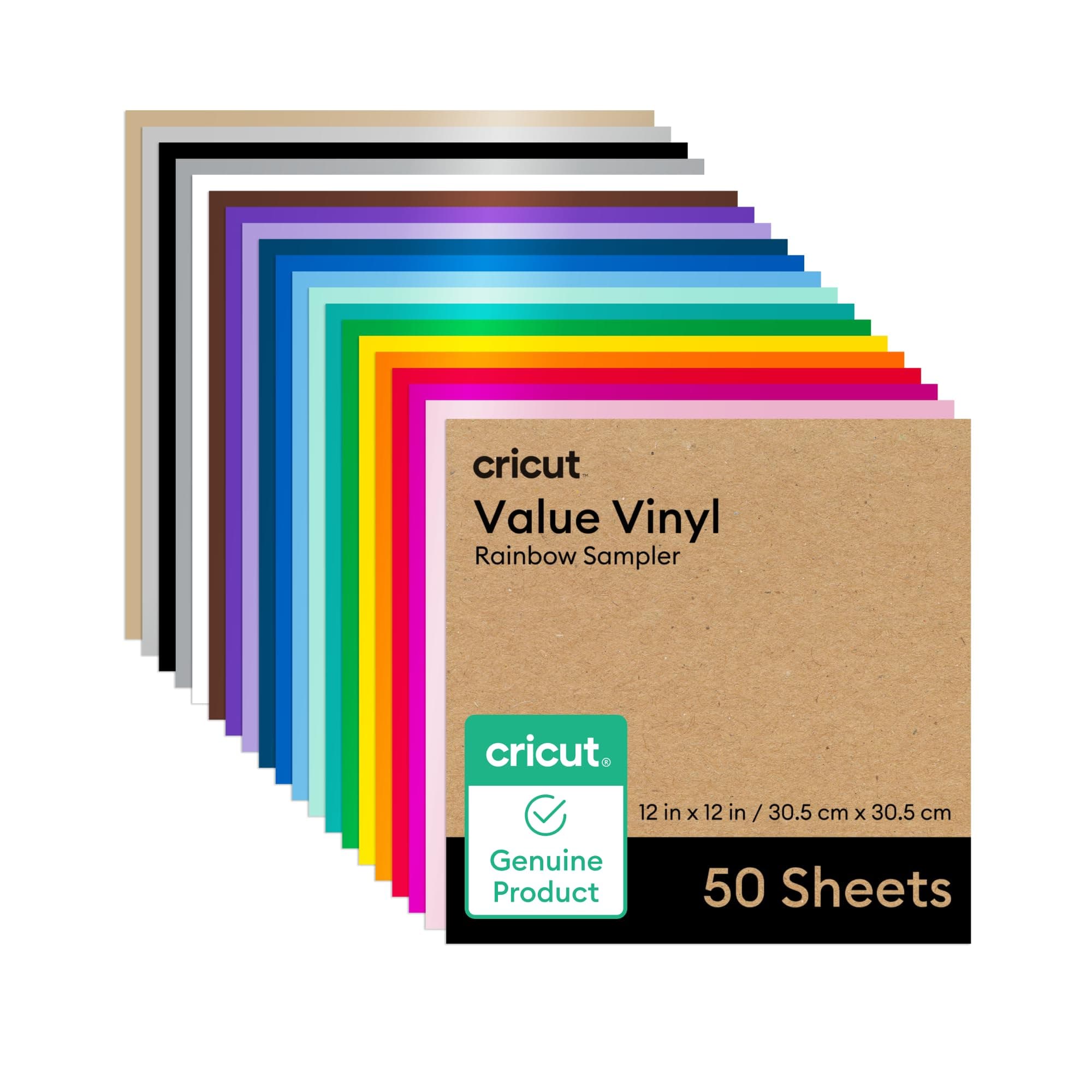 Value Vinyl - Matte, Rainbow Sampler - 12x12 in (50)