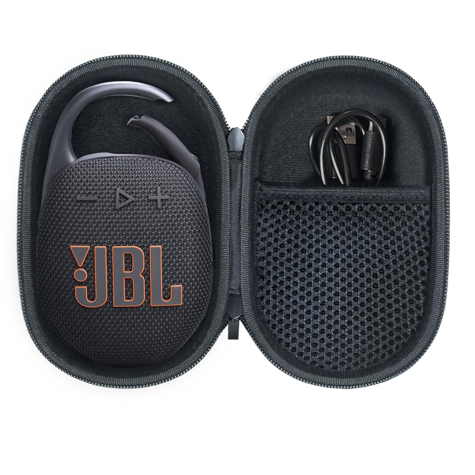 Case for JBL Clip 5 Portable Bluetooth Speaker, Cover for JBL Clip 5 Speaker, Waterproof and Dustproof Feature, for home, outdoor and travel(Black) - Box Only