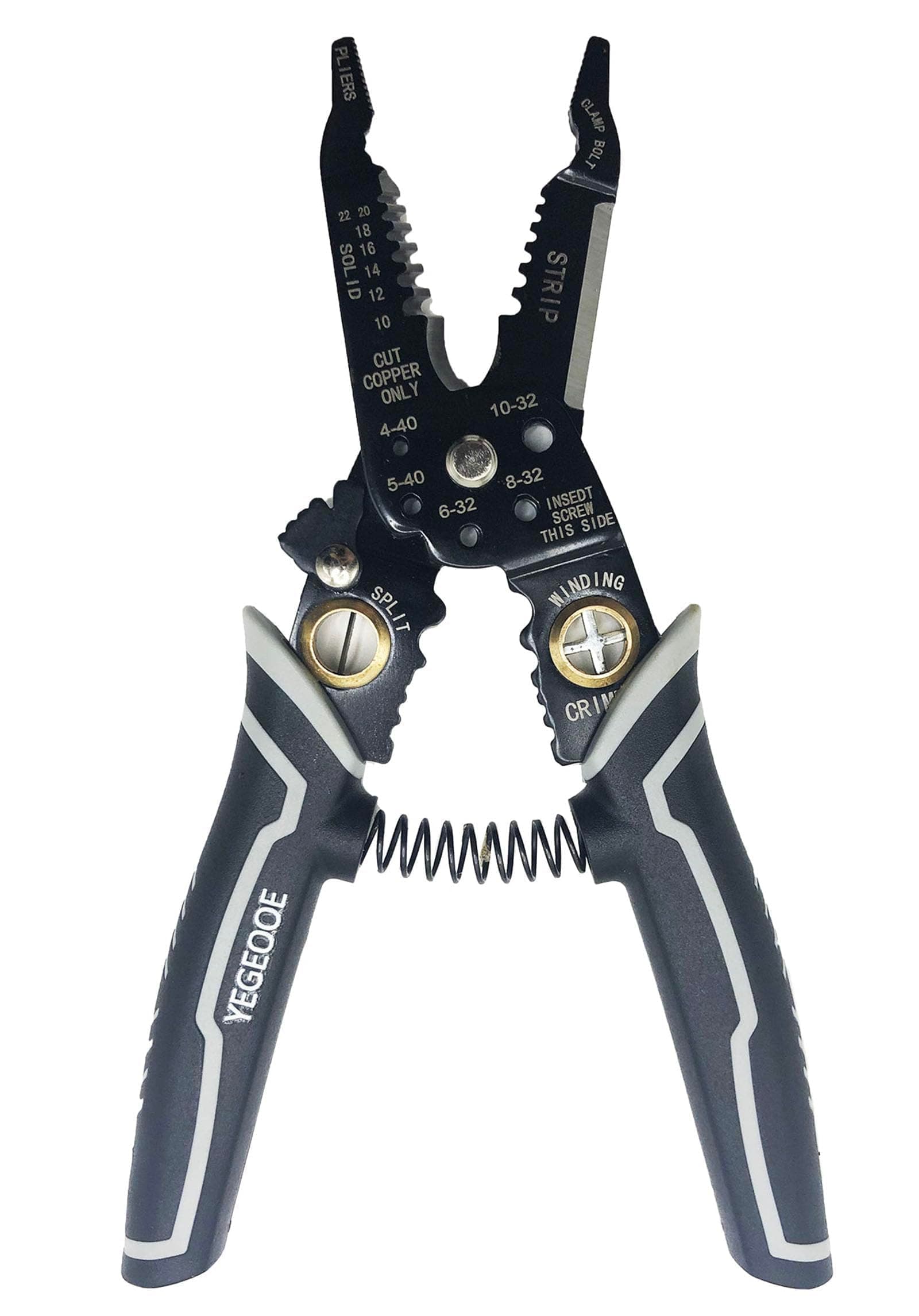 9 in 1 Multi-function Wire Stripping Pliers,Small Wire Stripper Pliers,8inch Cable Cutting Tool for Stripping,Cutting, Shearing, Clamping and Crimping with Wire Splitting and Winding