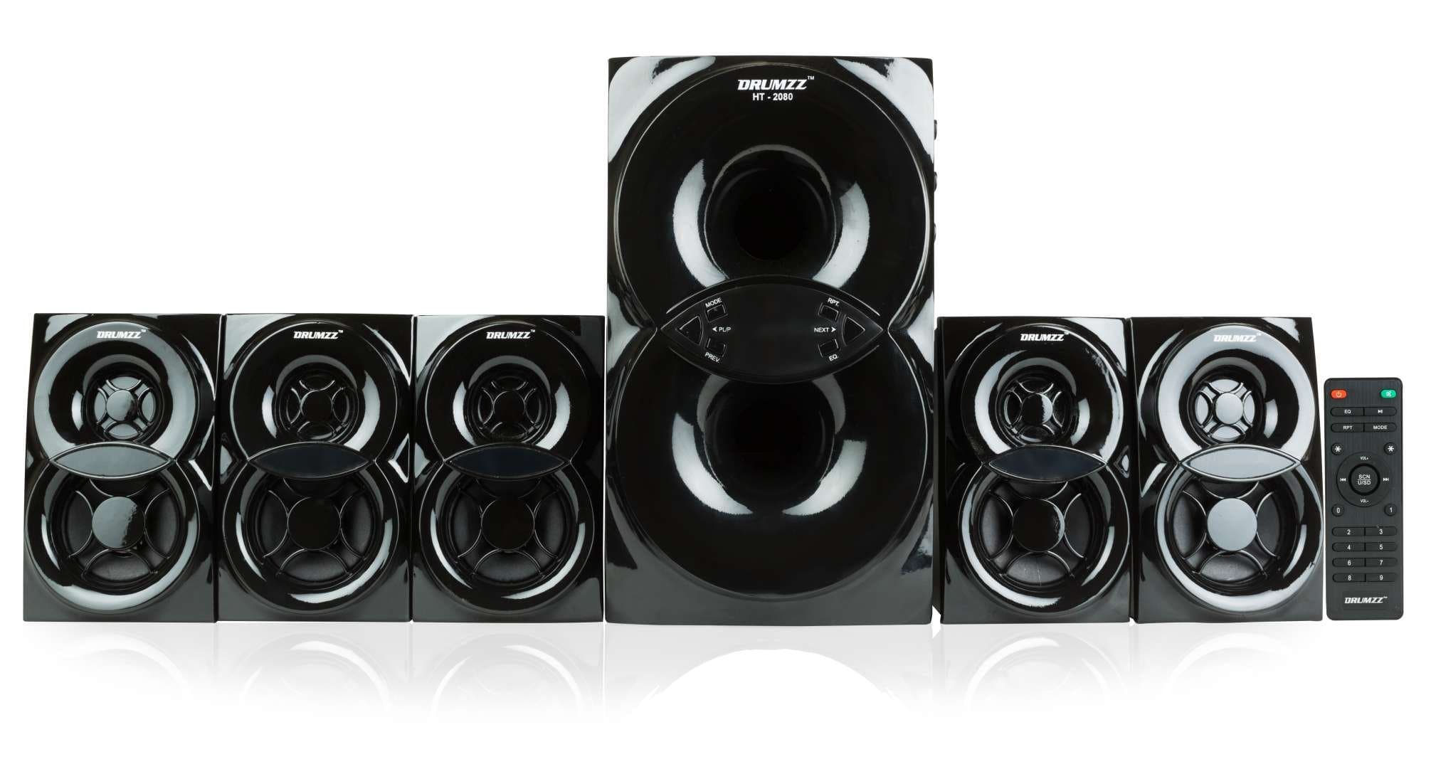 DRUMZZ 5.1 Bluetooth Home Theater System Multimedia Speaker with FM, USB,SD Card Reader, Full Function Remote HT-2080 5.1 BT