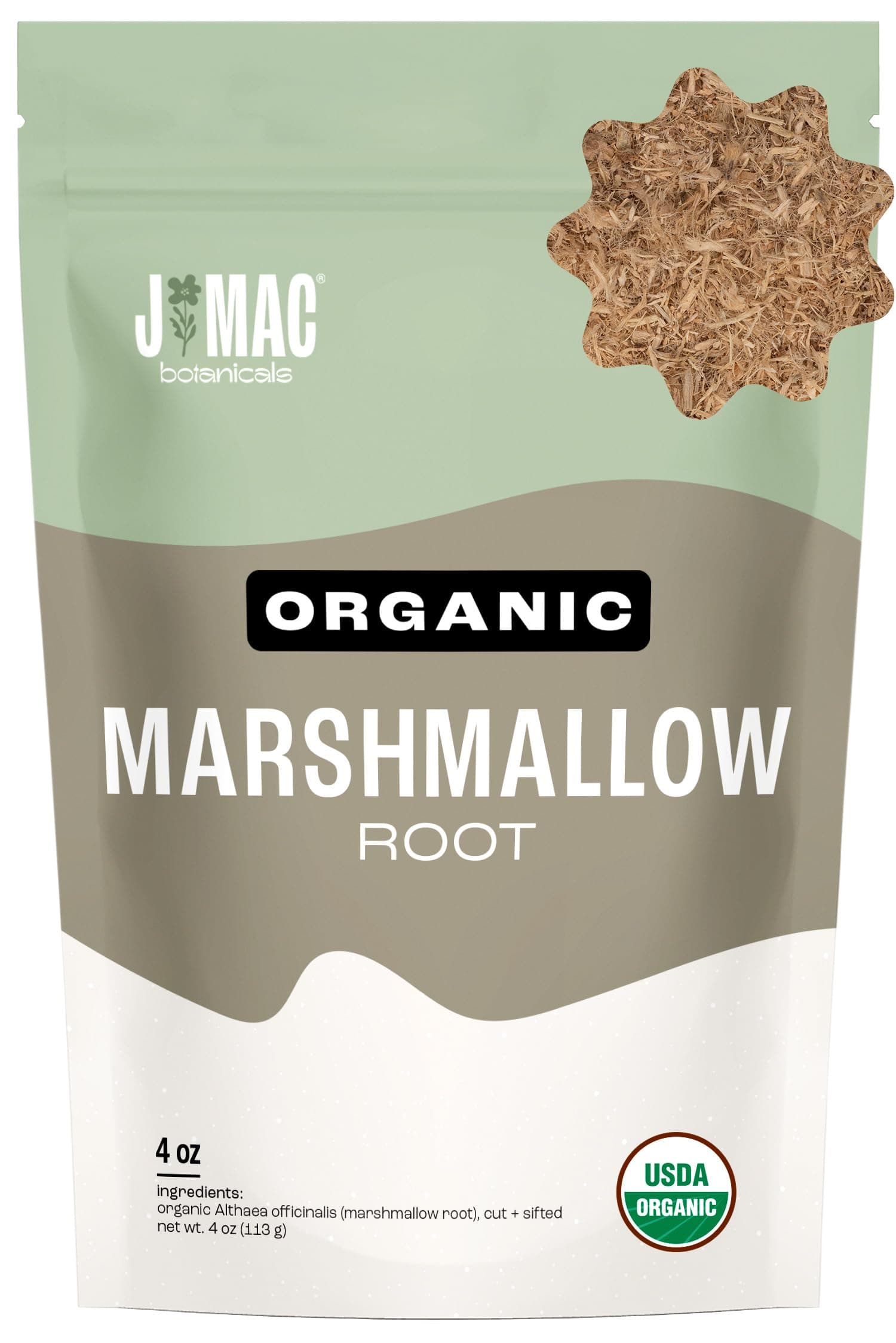 J Mac Botanicals Organic Marshmallow Root Herb Tea