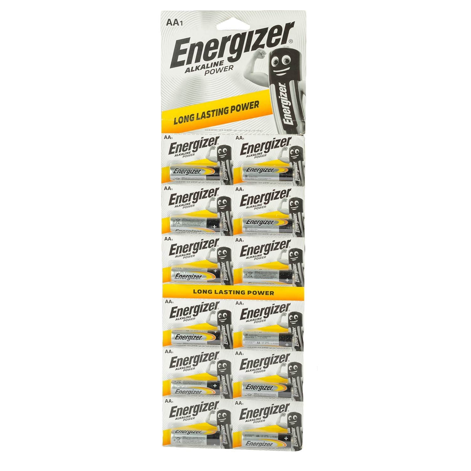 - Energizer Alkaline Power AA Batteries - Long-Lasting Performance, Leak-Proof Design, Pack of 12