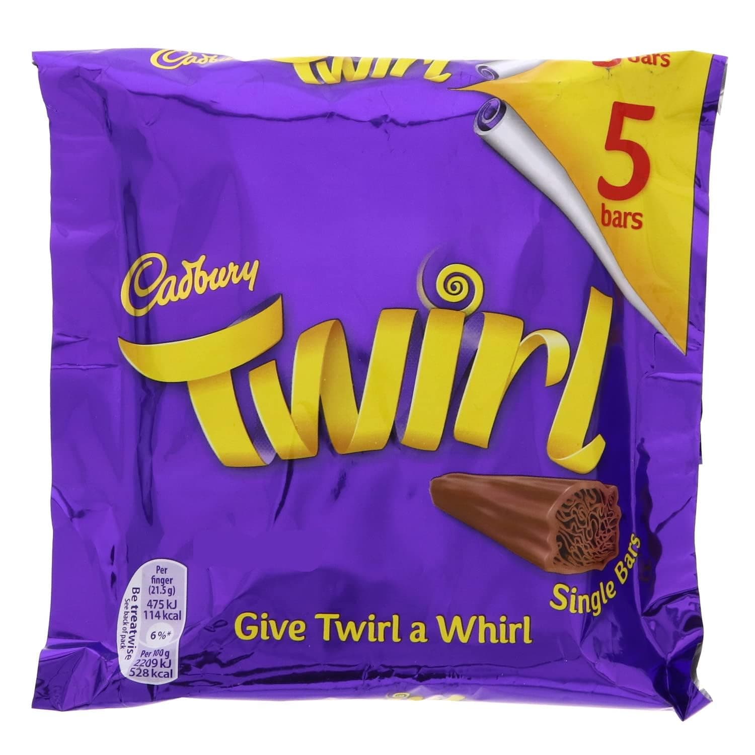 Twirl Single Bars 5 x 21.5g