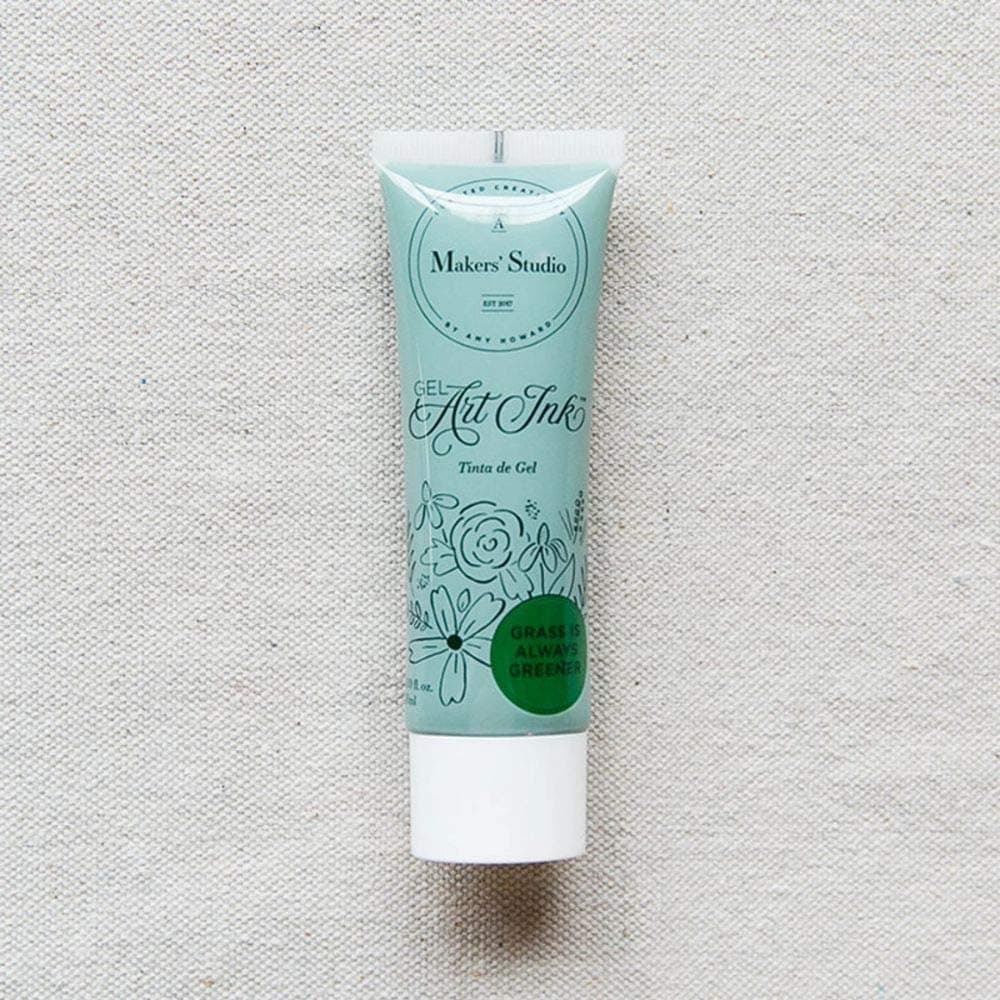 A Makers’ Studio | Gel Art Ink | Grass is Always Greener | DIY Art & Craft Ink | Use On Fabric | Customize Shirts, Upholstery, Tea Towels, Totes, and More | 2oz