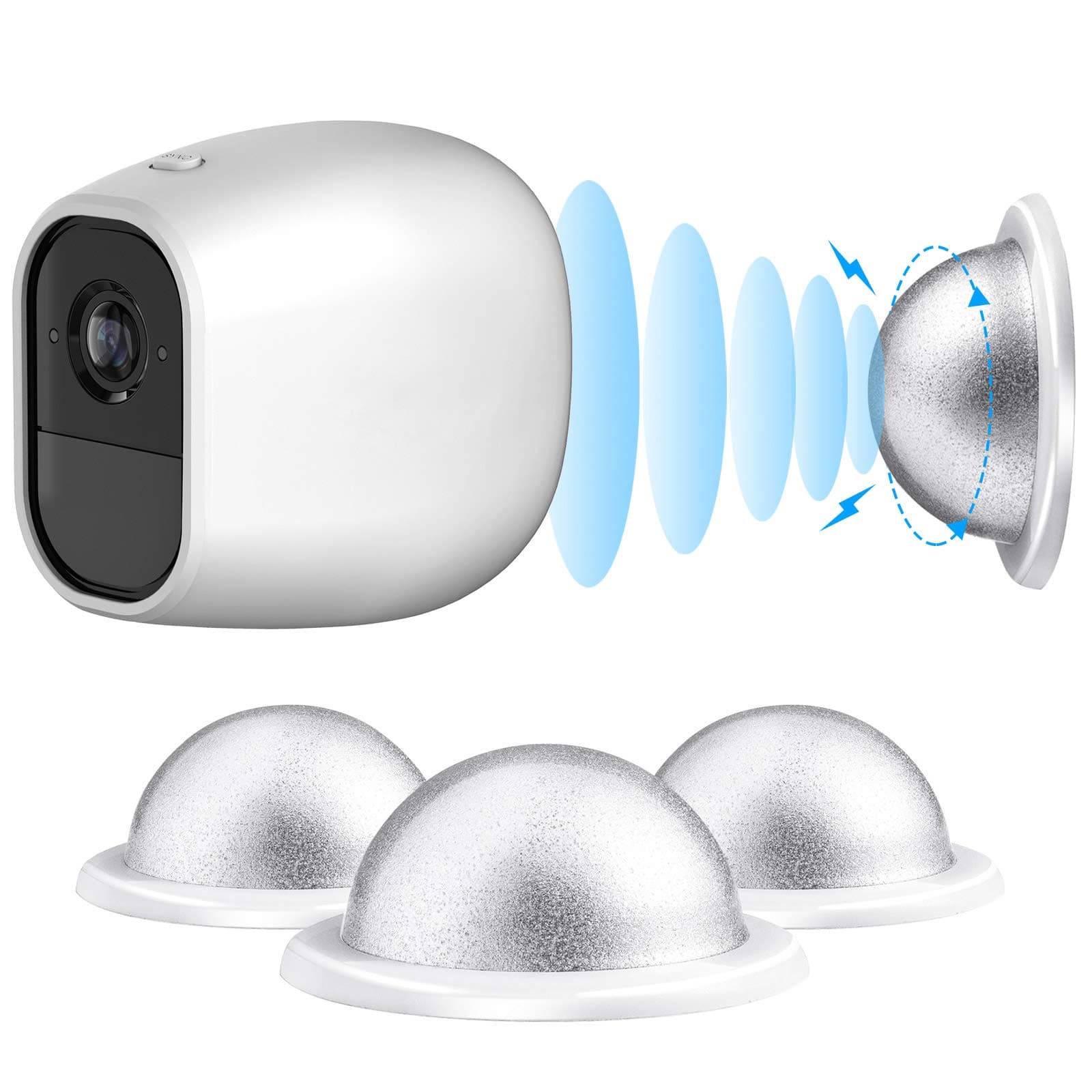 Skylety 3 Pack Security Wall Mount, Metal Magnetic Mount Compatible with Magnetic Arlo, Arlo Pro, Arlo Pro 2, White, Arlo Accessories