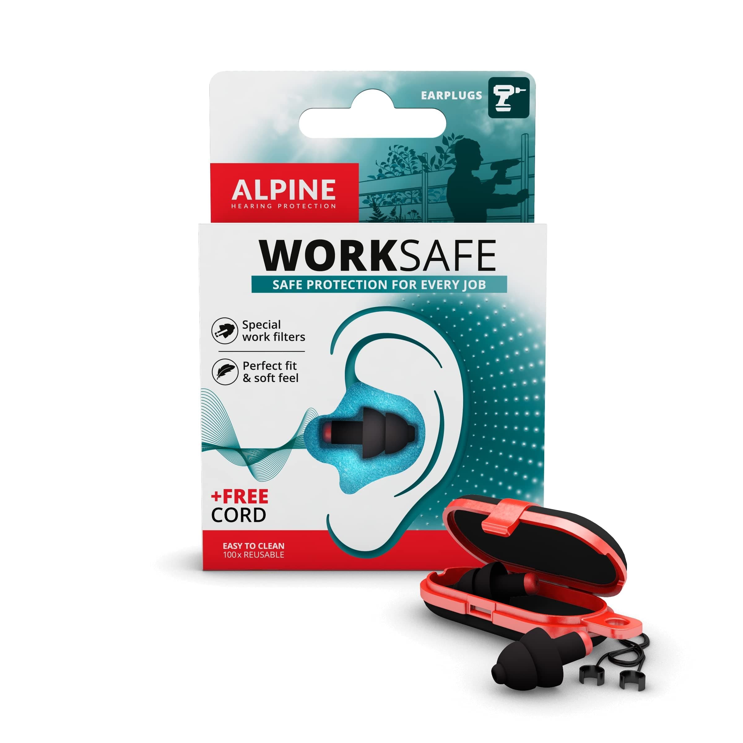 Alpine Hearing Protection WorkSafe Silicon Earplugs