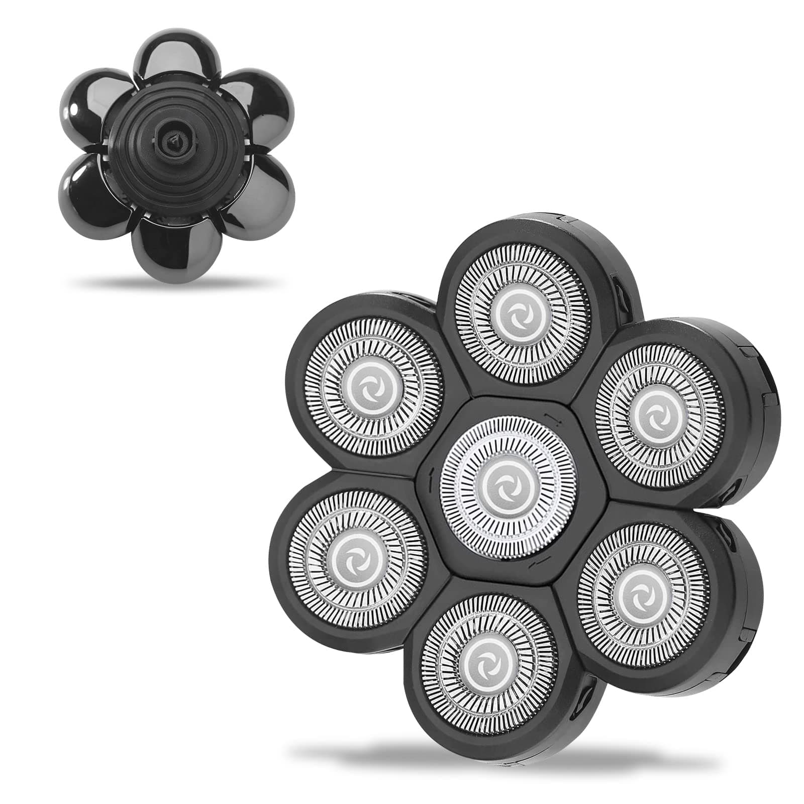 Head Shaver Replacement Heads,Head Shaver Replacement Blades, Head Shavers for Bald Men,Head shavers for Men, Stainless Steel Rotary Blades for Electric Head Razor (Black)