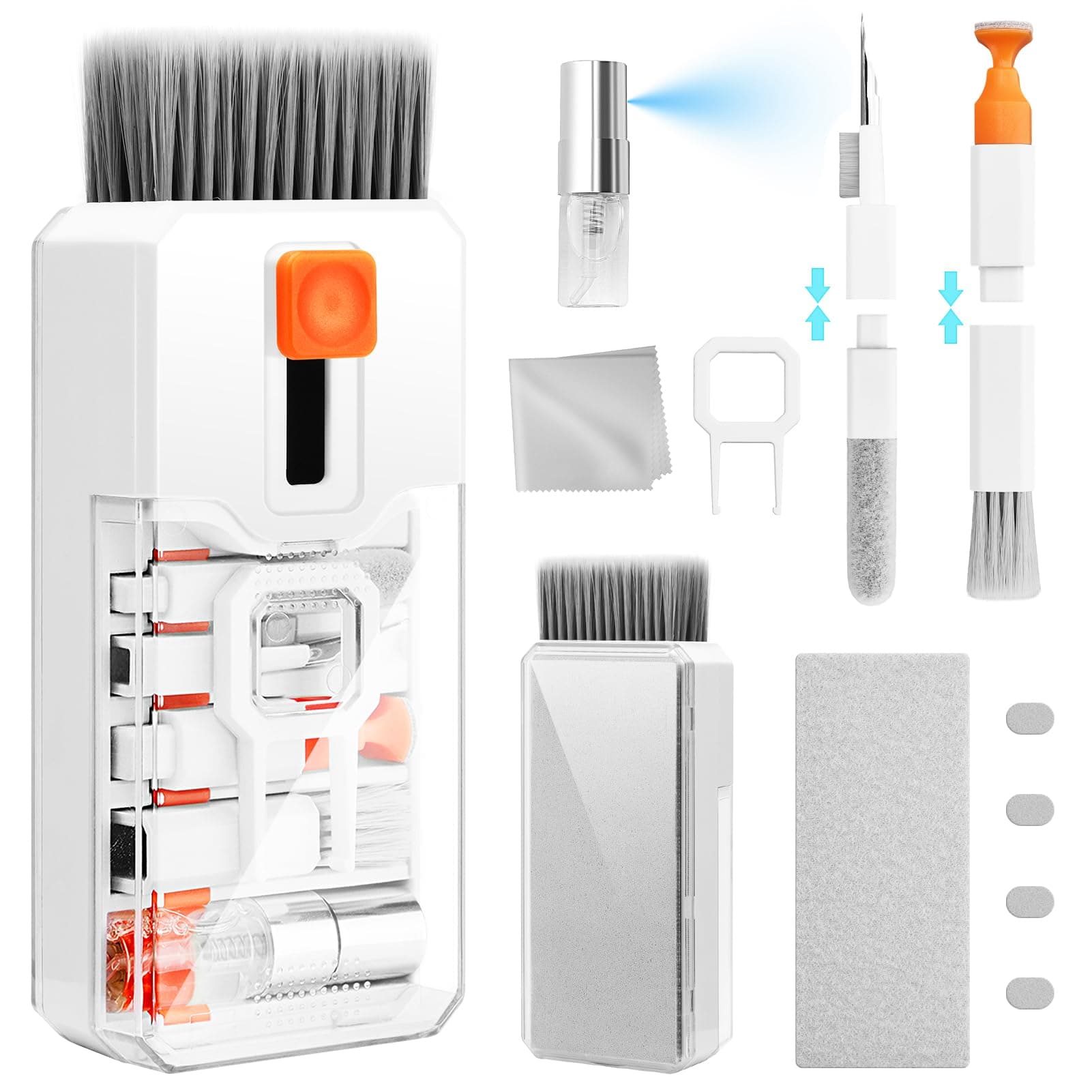 Keyboard Cleaning Kit Laptop Cleaner, All-in-1 Computer Screen Cleaning Brush Tool, Multi-Function PC Accessories Electronic Cleaner Kit Spray for iPhone iPad Macbook Earbud Camera Monitor with Patent