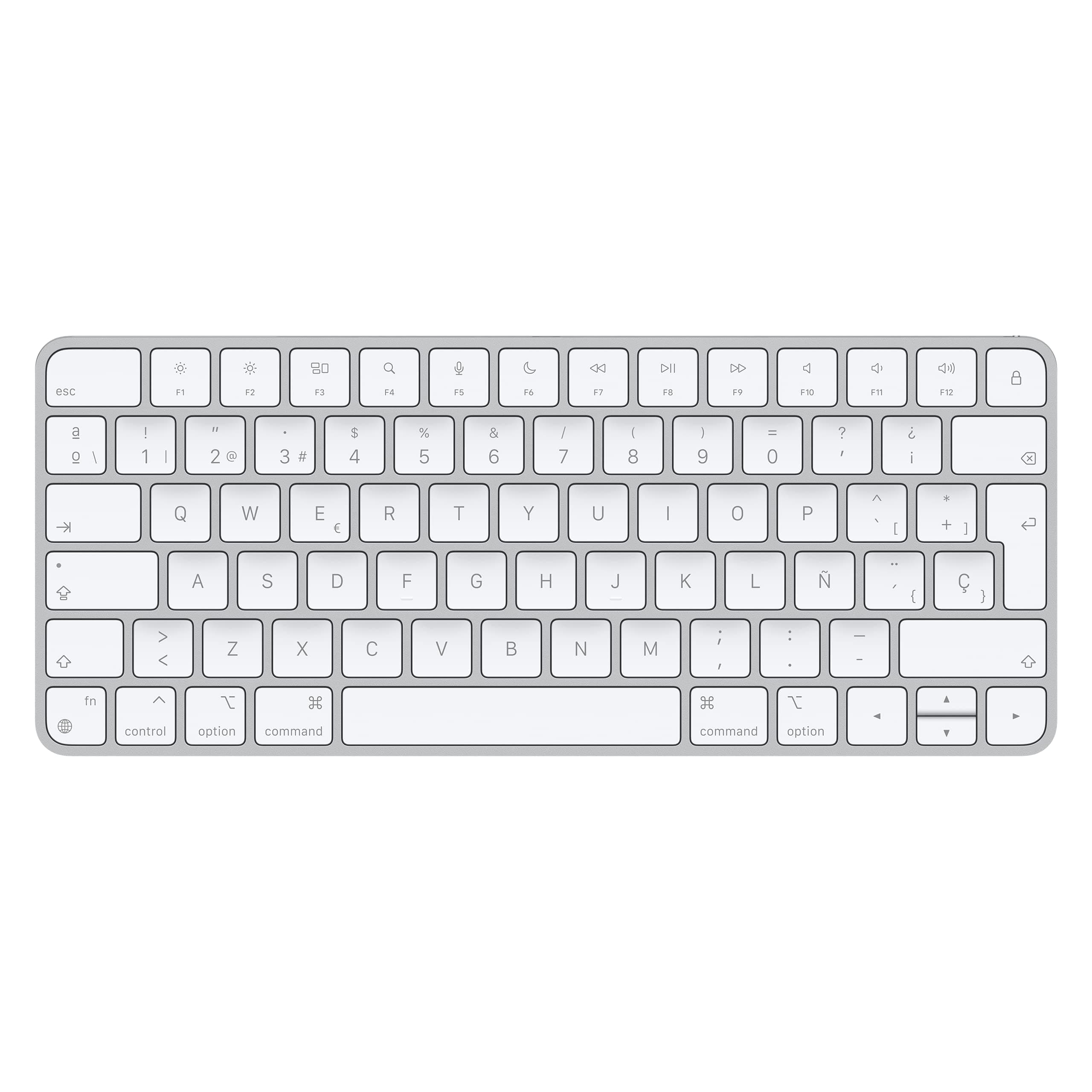 Apple Magic Keyboard: Wireless, Bluetooth, Rechargeable. Works with Mac, iPad, or iPhone; Spanish - White