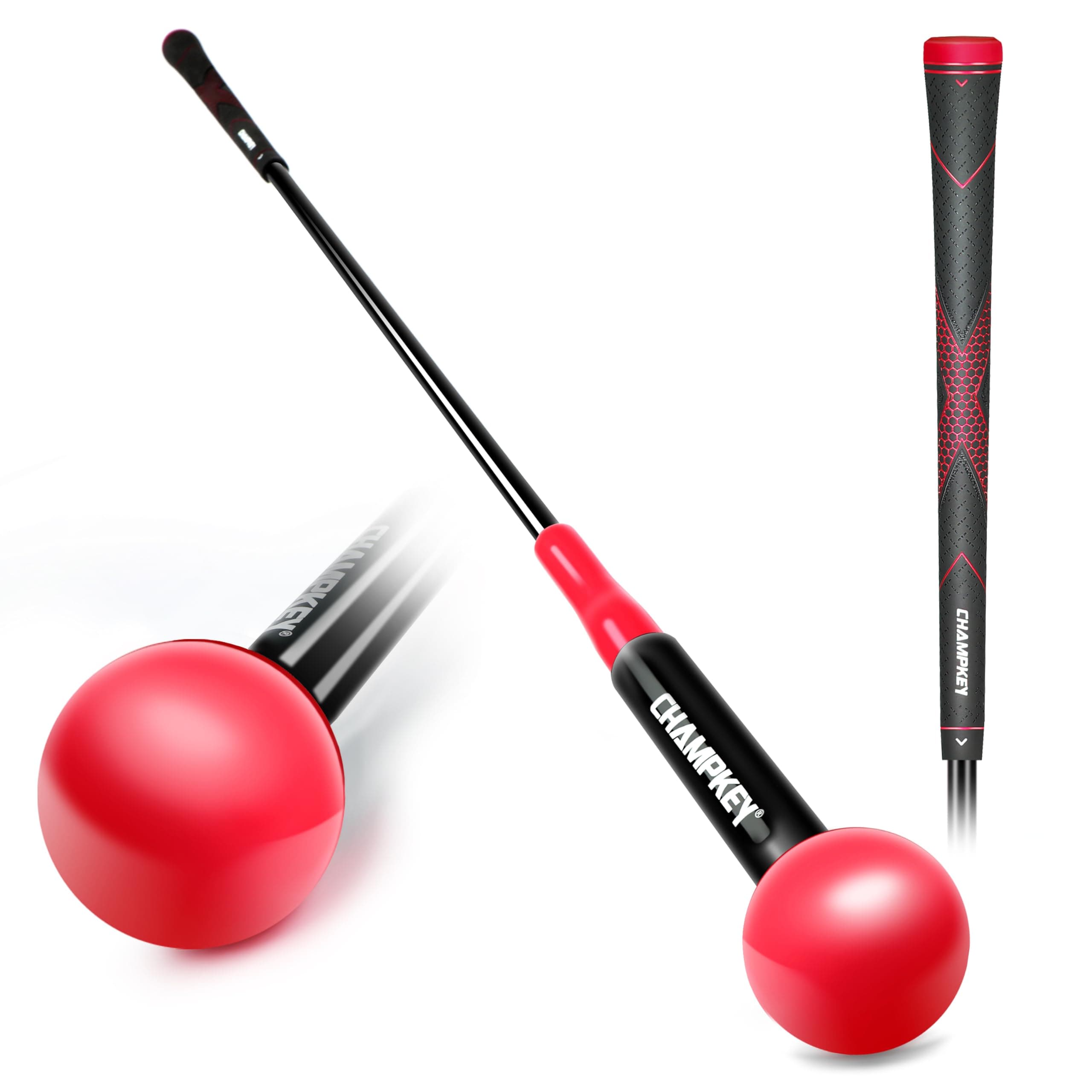 Golf Swing Trainer - Tempo & Flexibility Training Aids Warm-Up Stick Ideal for Golf Indoor & Outdoor Practice 48 Inches Red