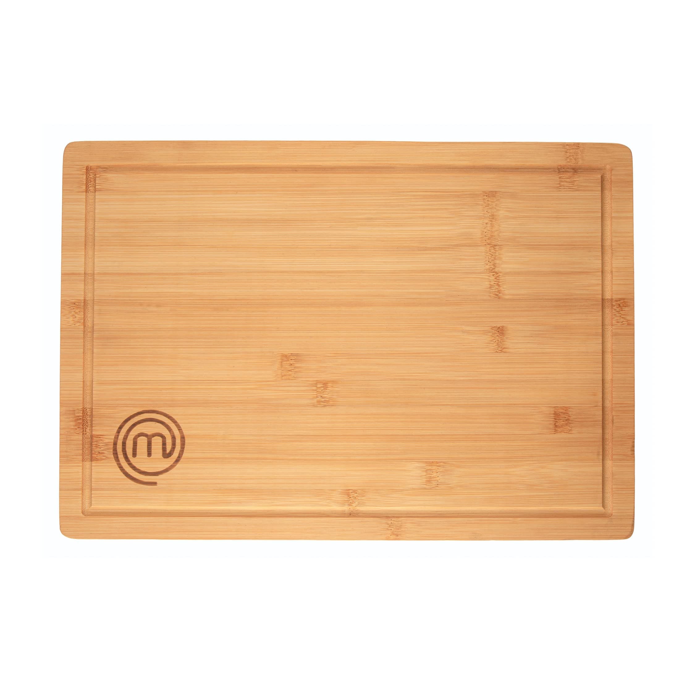 MasterChef Bamboo Cutting Board for Kitchen, Butcher Block Countertop, Large Chopping Board Wood 18" x 12", Natural, Organic & Food Safe Surface, Reversible Wooden Cutting Board with Juice Groove