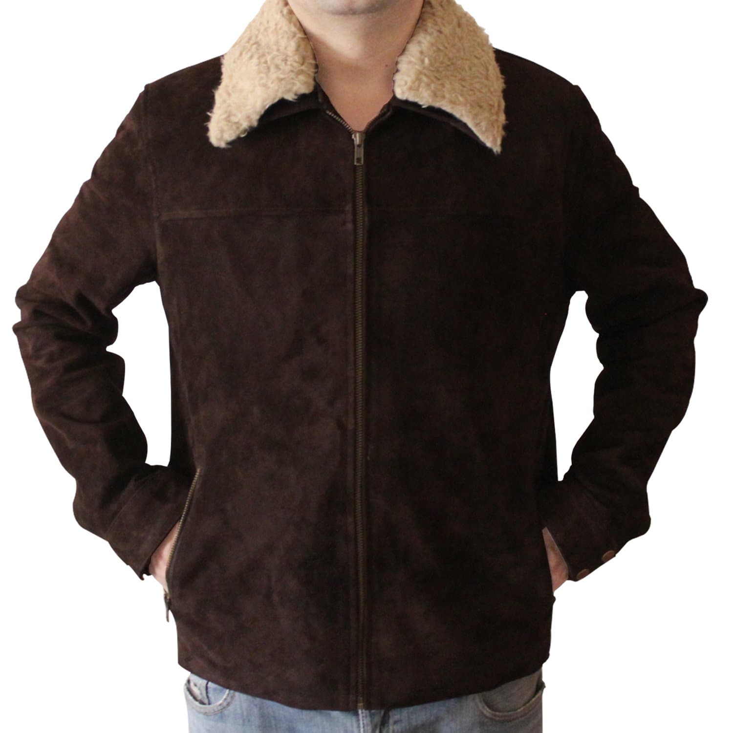 ICON STOREMen's Original Brown Suede Leather Jacket