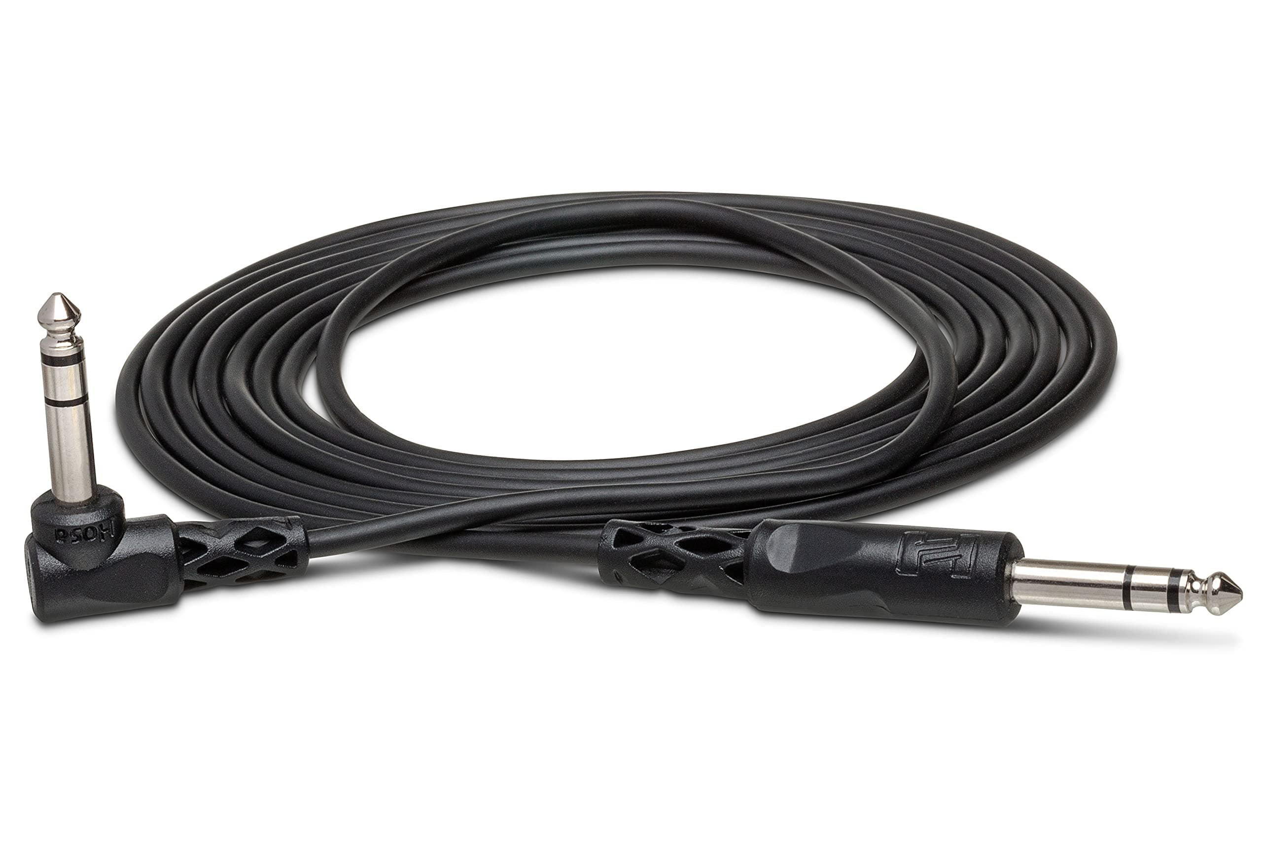 CSS-110R 1/4 Inch TRS to Right-angle 1/4 Inch TRS Balanced Interconnect Cable, 10 Feet