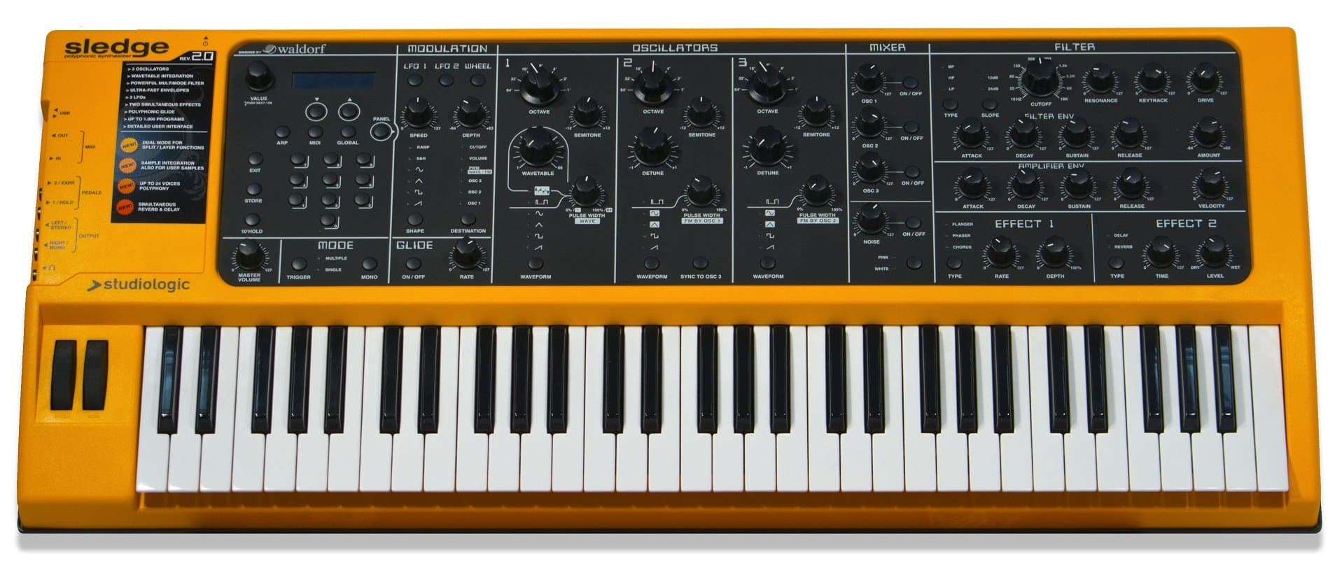 Studiologic Sledge 2.0 61-Key Synthesizer with Aftertouch