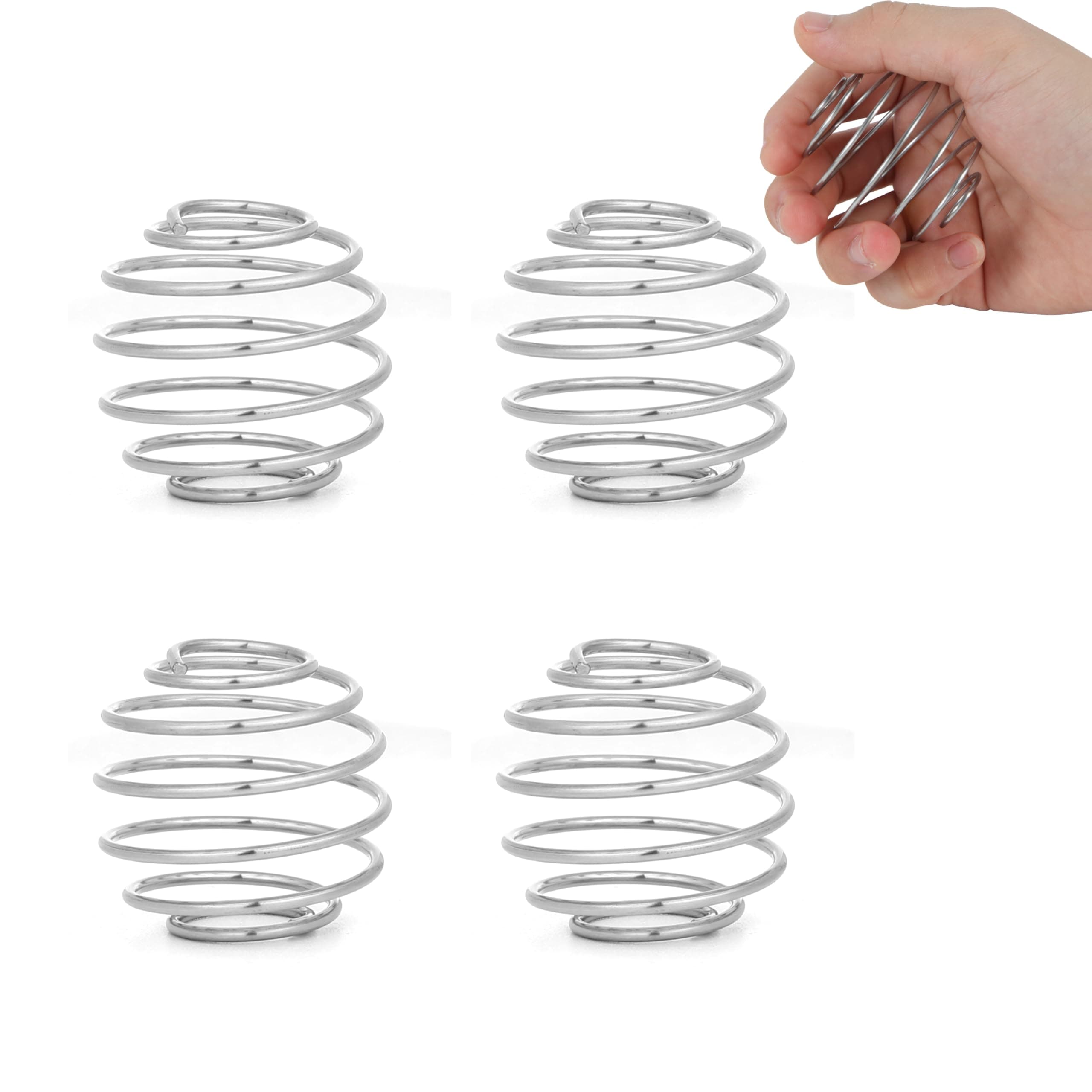 4 Pcs 2.1-Inch Large Size Shaker Balls for Protein Shakes,Milkshake and Salad Dressing,304 Stainless Steel Shaker Ball