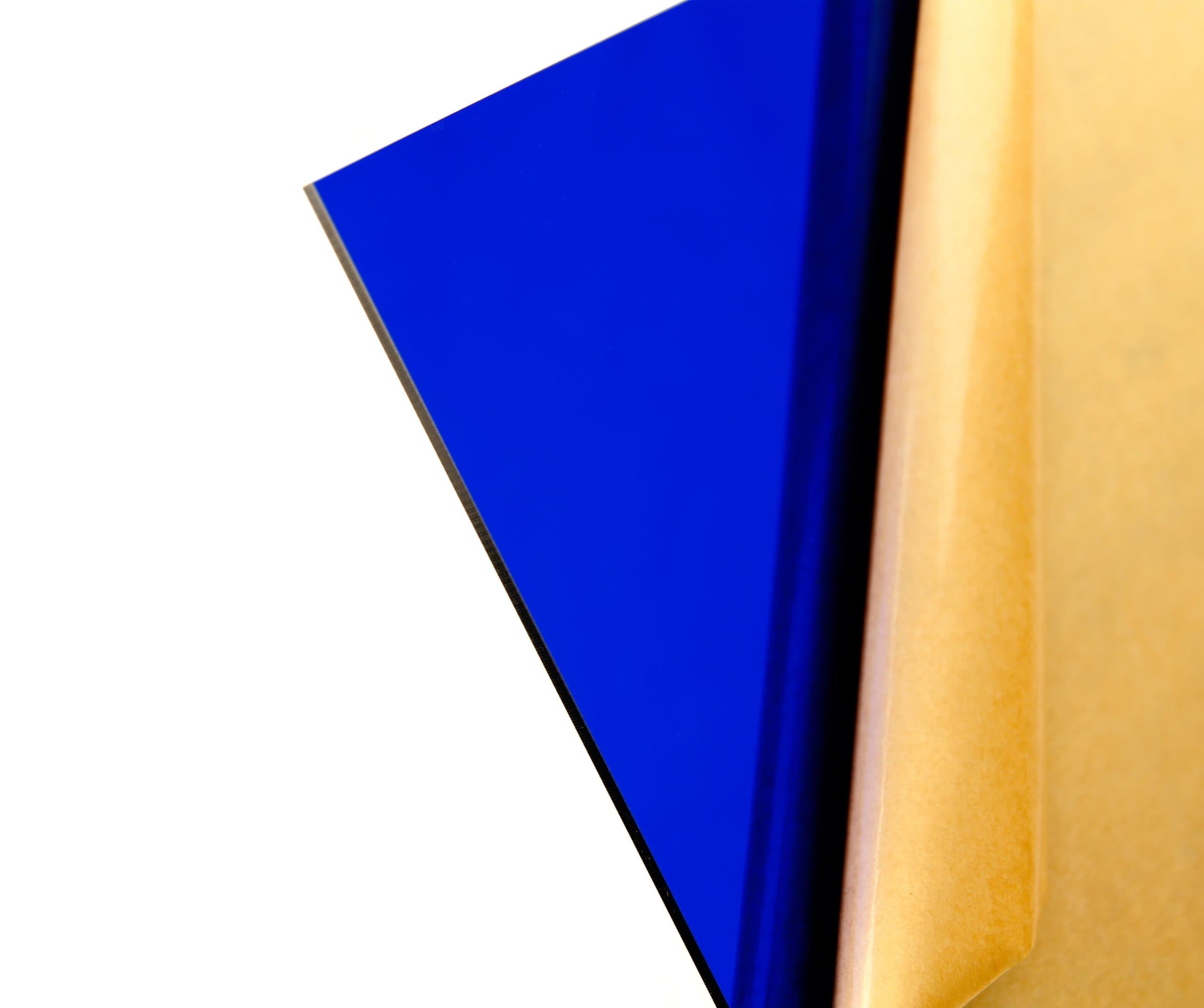 Cast Acrylic Sheet - .118" Thick, TP Dark Blue, 12" x 12" Nominal