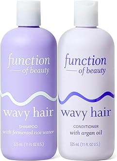 Wavy Hair Shampoo & Conditioner Set - Sulfate-Free Shampoo & Conditioner Duo for Natural Wavy Texture - Lightweight, Anti-Frizz, Strengthening & Hydrating - Hair Care Products