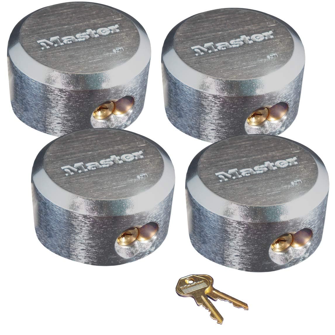 Master Lock Pro Series - (4) Hidden Shackle Padlocks Keyed Alike 6271KA-4