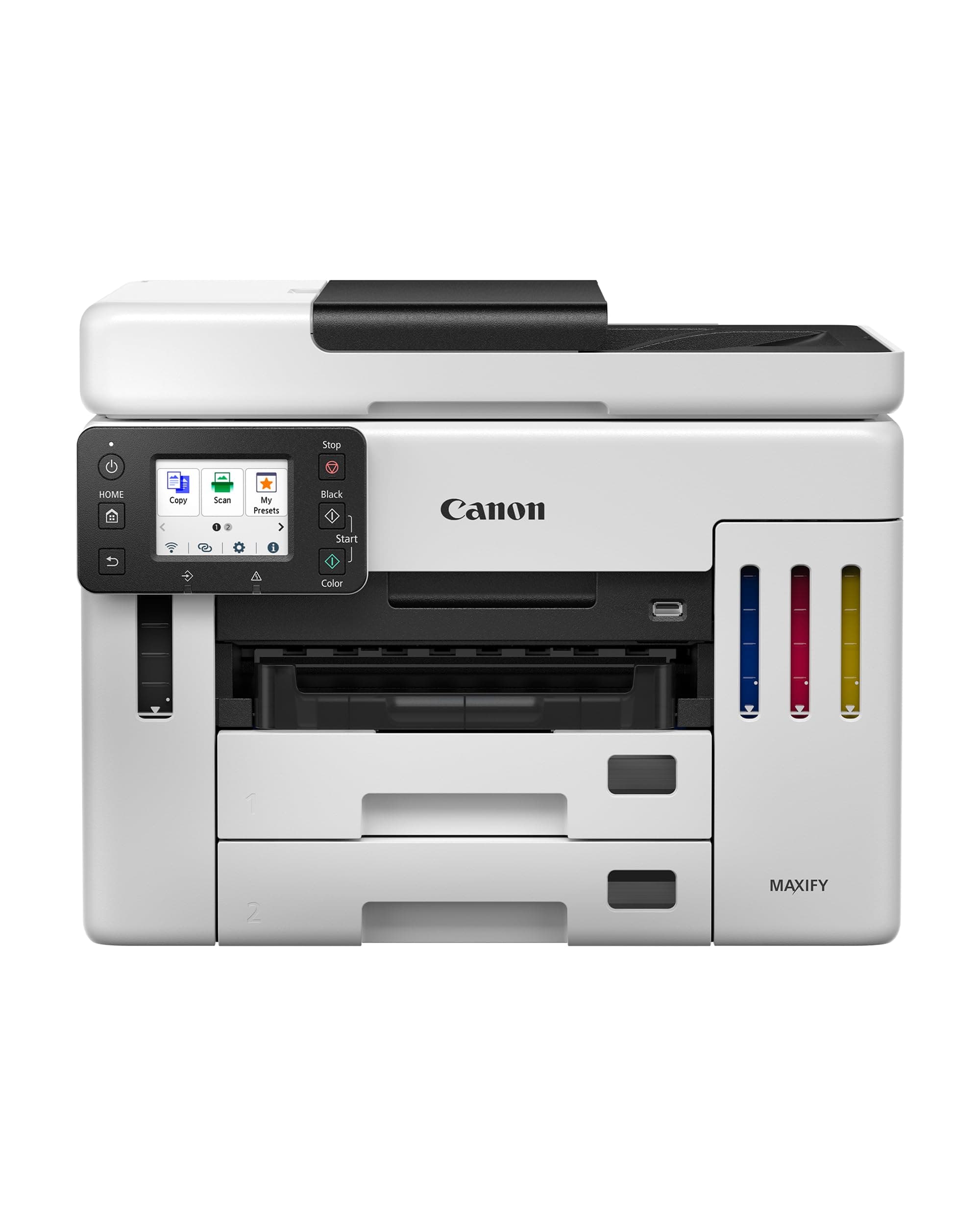Canon MAXIFY GX7150 Compact Office Printer - Colour Printers & Scanners All-in-One Wireless | MegaTank Inkjet Printer, Copier, Scanner | Wi-Fi, Ethernet & USB Connectivity