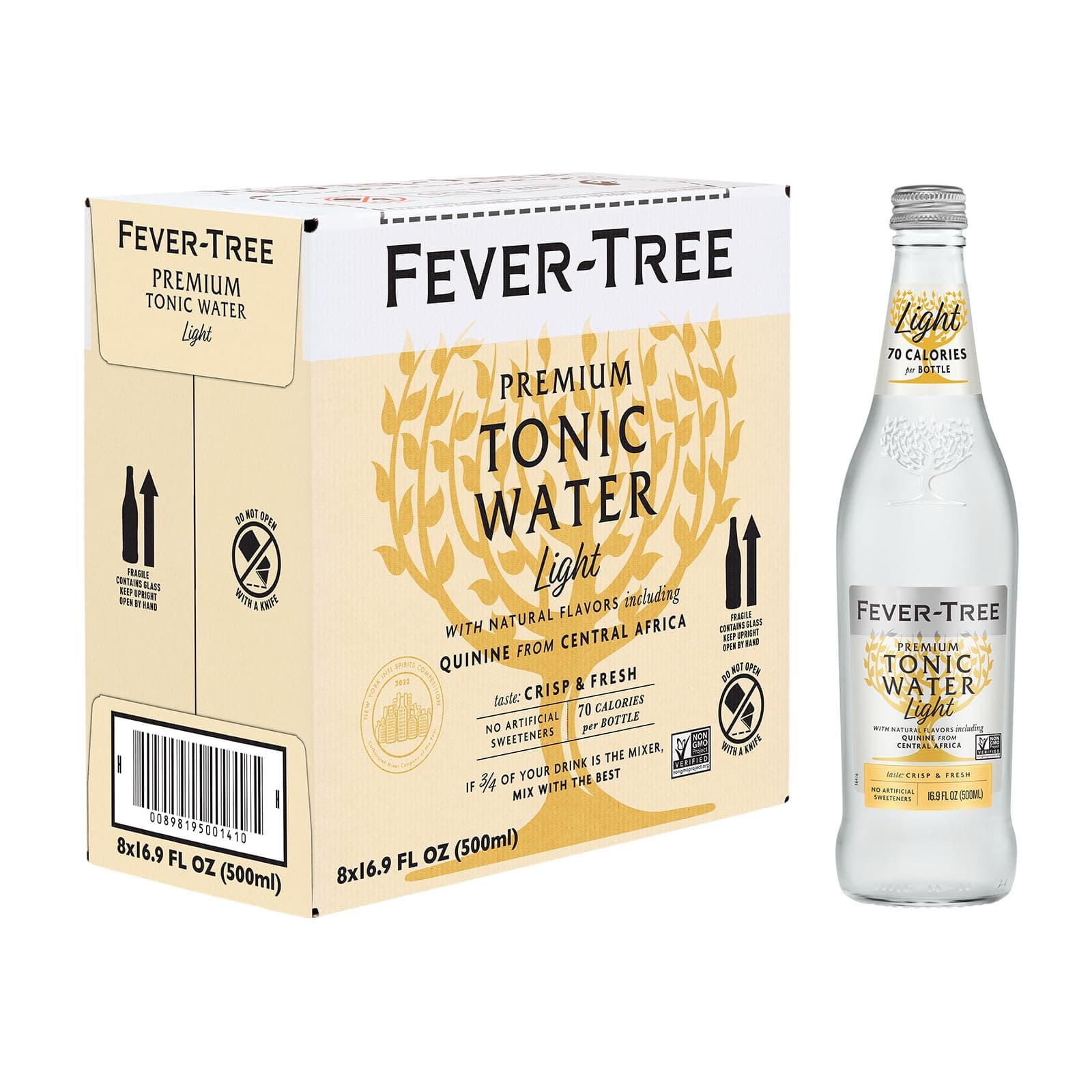 Refreshingly Tonic Water, Light, 135.2 Fl Oz (Pack of 8)