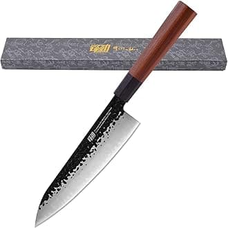 FINDKING 8 Inch Chef Knife Dynasty series-3 layer 9CR18MOV clad steel w/octagon handle Gyuto Knife (8 inch chef knife)