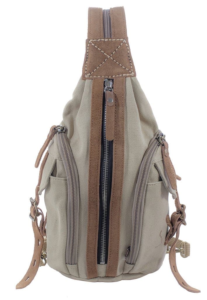 Rugby Suede Leather Bagpack Khaki
