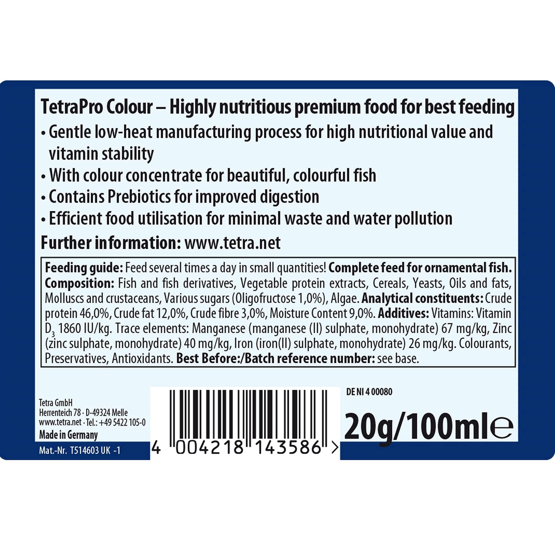 TETRAPRO COLOUR CRISPS 18G - 100ML