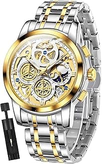 Ladies Luxury Gold Silver Stainless Steel Quartz Watch Waterproof Date