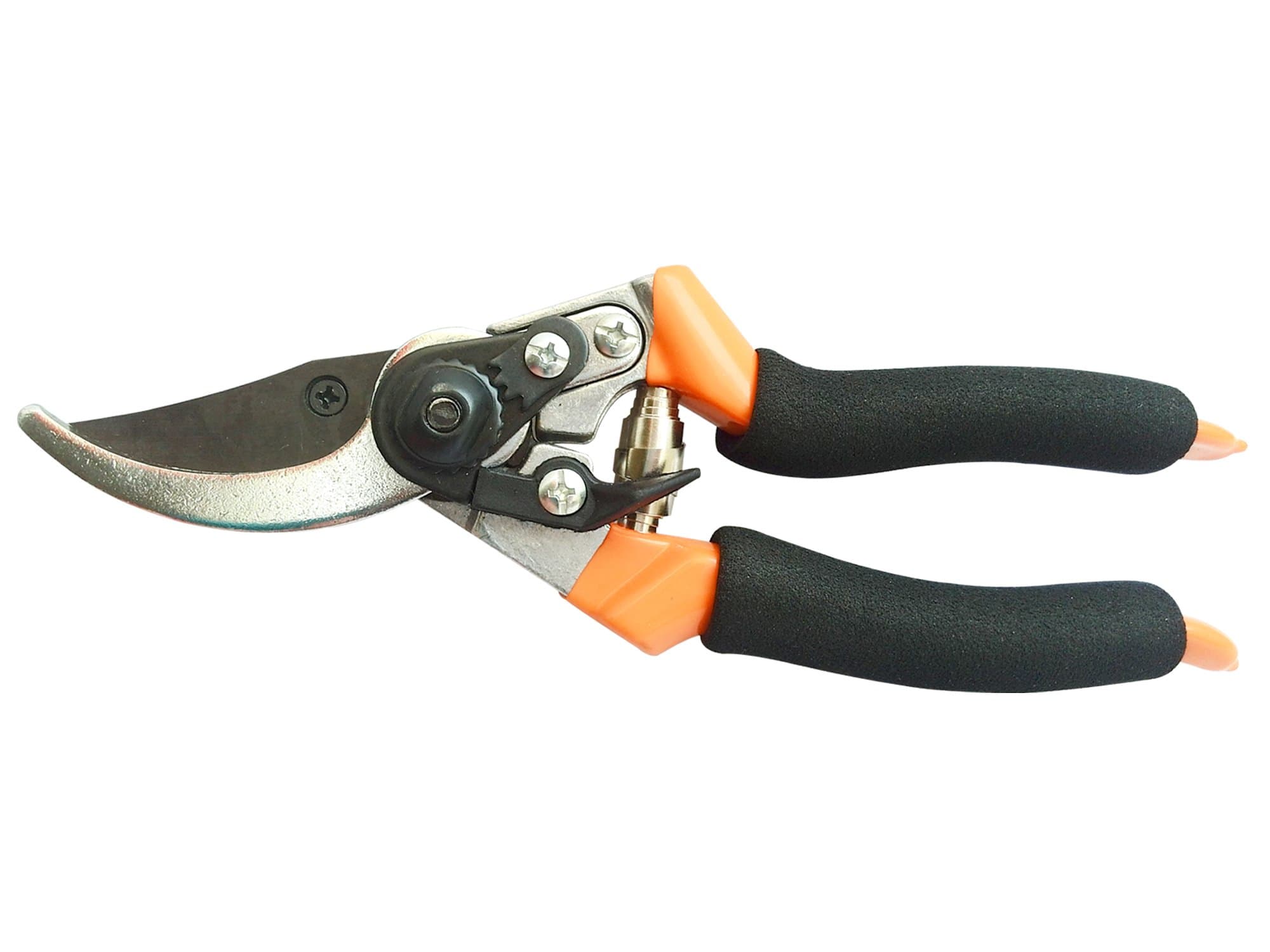 JTHM Power Drive Ratchet Pruning Shears, Comfortable Slip Less Effort - Gardening Scissors Tool, Ideal Garden Hedge & Tree Clippers