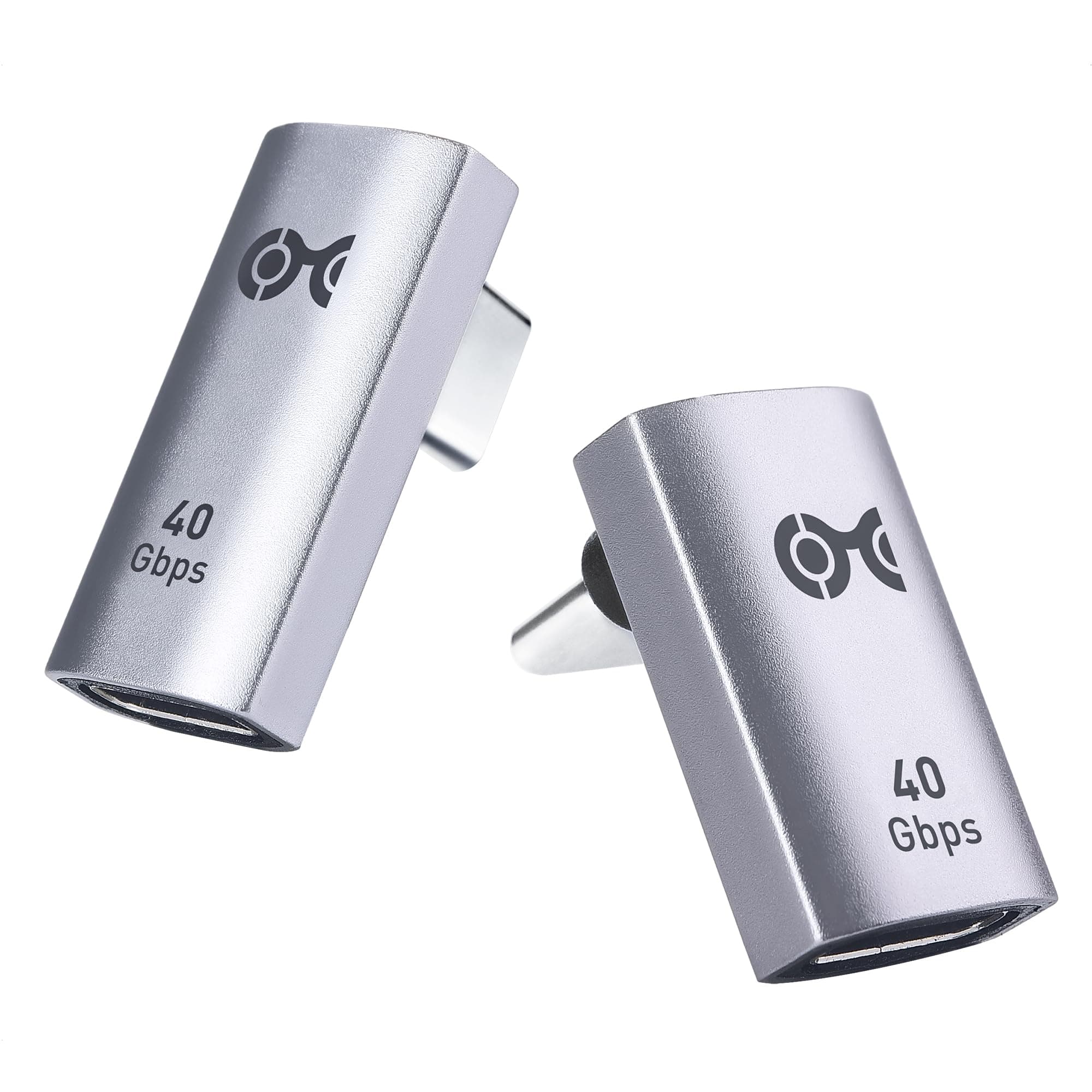 Cable Matters Combo-Pack 40Gbps Vertical Right Angle USB-C Adapter Kit, Up to [4K@240Hz Video, 240W Charging, 40Gbps] 90 Degree USB C Adapter, Compatible with Thunderbolt 4, iPhone 16, Steam Deck