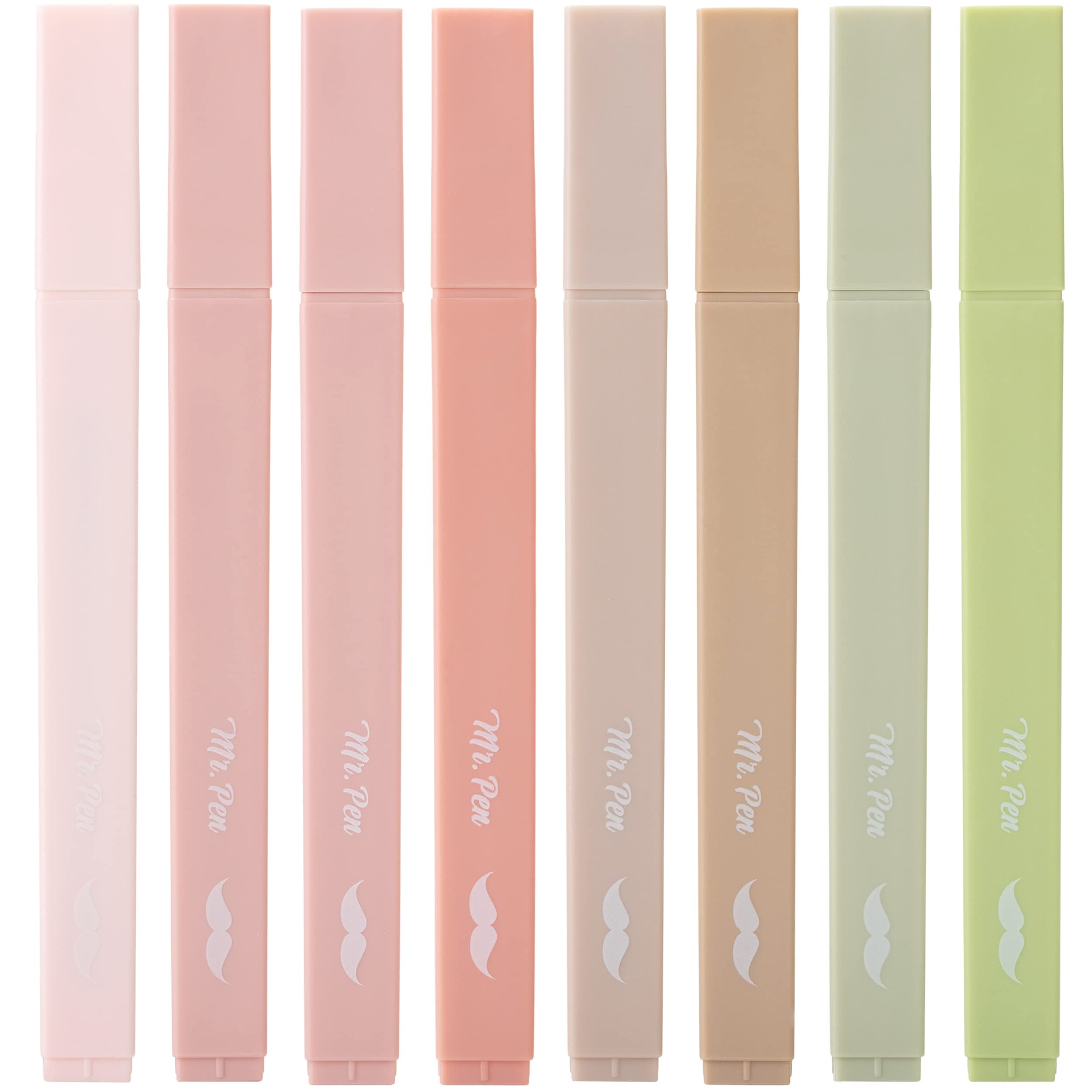 Mr. Pen - 8 Pack Aesthetic Highlighters, Chisel Tip, Boho Colors, Smudge-Free, Pastel, Assorted Colors, Cute