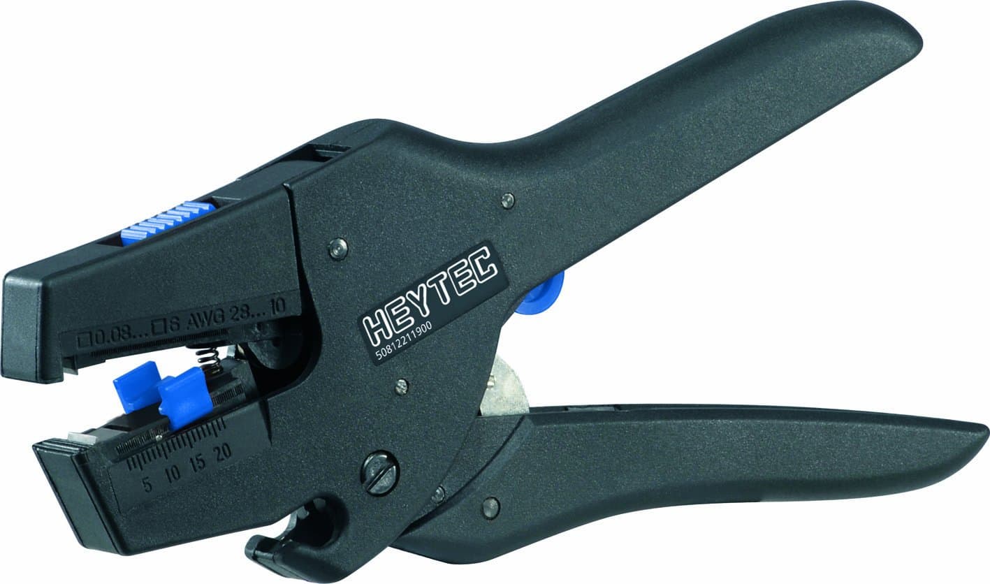Heytec 50812211900 Automatic Wire Stripping Plier, Black/Blue, 200 mm