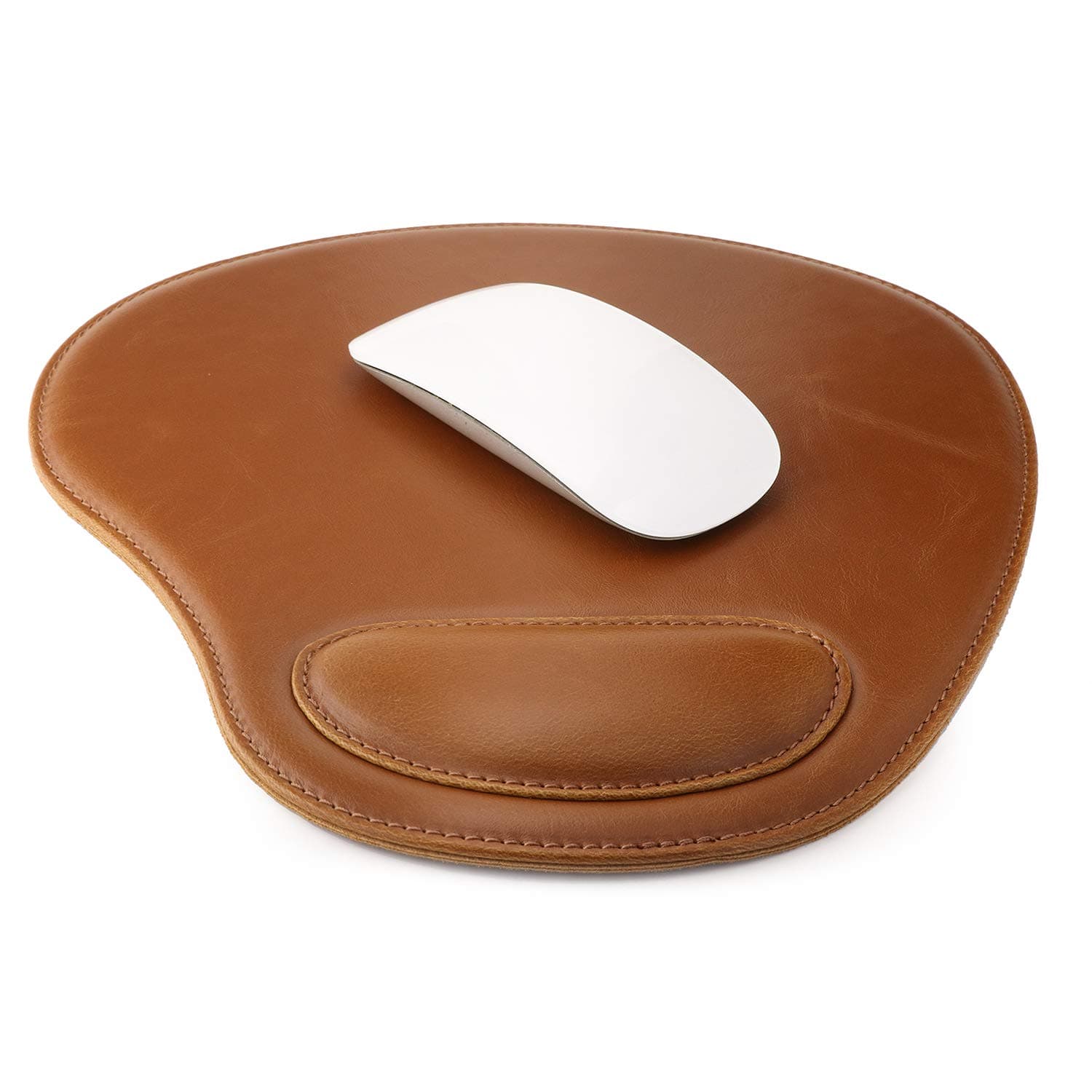 Londo Leather Oval Mouse Pad with Wrist Rest