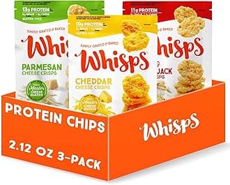 Cheese Crisps Variety Pack | Protein Chips | Healthy Snacks | Protein Snacks, Gluten Free, High Protein, Low Carb Keto Food | Parmesan, Asiago, Cheddar Cheese (2.12 Oz, 3 Pack)