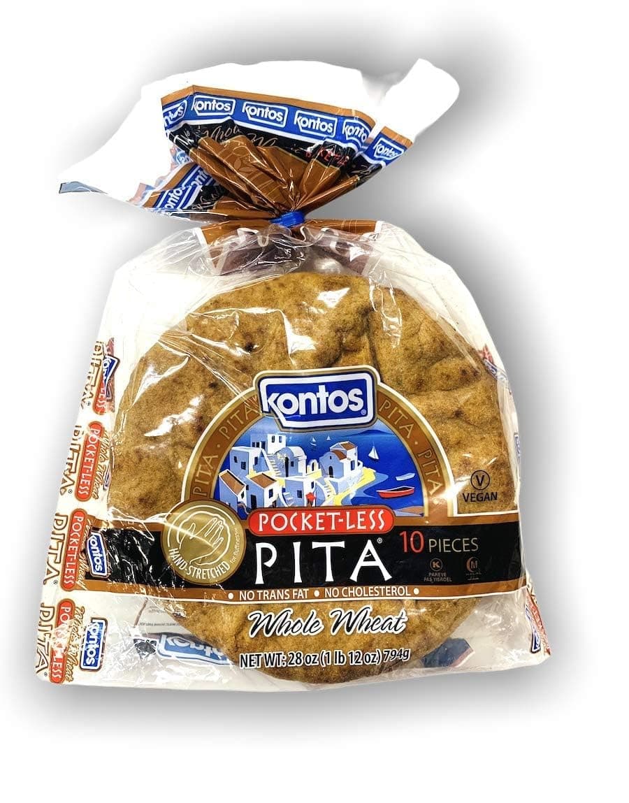 Bakery, Whole Wheat Smart Pockets Pita Bread, Low Sodium, Low Calorie, Naturally Vegan, Cholesterol Free ( 28oz, 10 Pita Breads Total)
