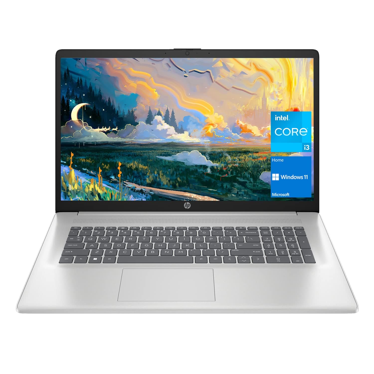 HP 17 Laptop, 17.3” HD+ Display, 11th Gen Intel Core i3-1125G4 Processor, 8GB RAM, 512GB SSD, Wi-Fi, HDMI, Webcam, Windows 11 Home, Silver