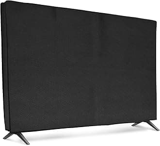 kwmobile Indoor 43" TV Cover – Television Dust Cover Screen Protector – TV Screen Dust Protection – Synthetic Fabric Black