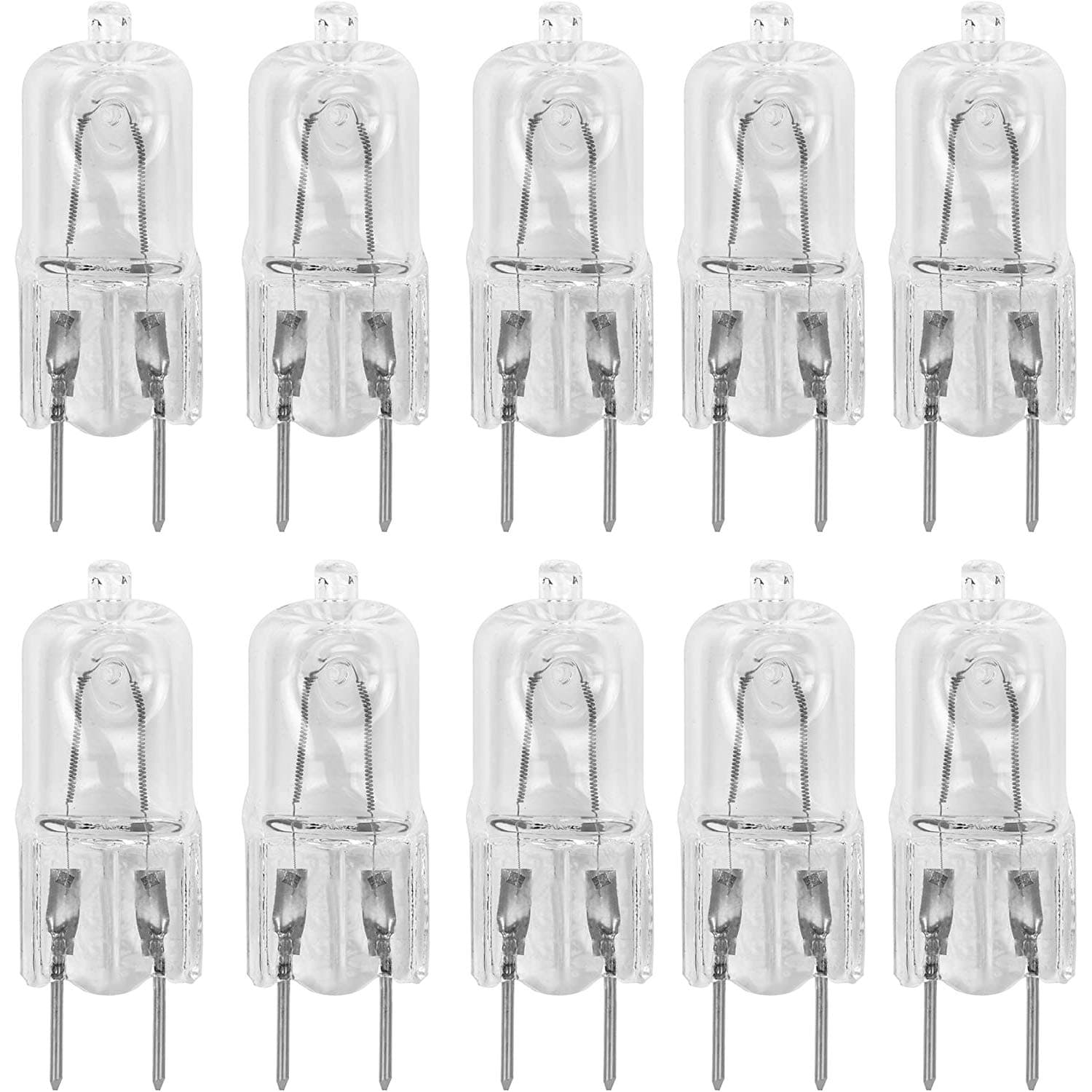 Value 10 Pack G8 100W 120V Dimmable Halogen Light Bulb Replacement Puck Lighting 120 Volt Under Counter Mount Fixture Cabinet Range Kitchen Pendant Shelf Lamp 2 Prong Clear Lense 100 Watt Warm White