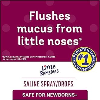 Little Remedies Saline Spray/Drops | 1 oz | Pack of 1 | For Noses to Breathe Easily | Gently Wash Away Mucus | Newborn Safe