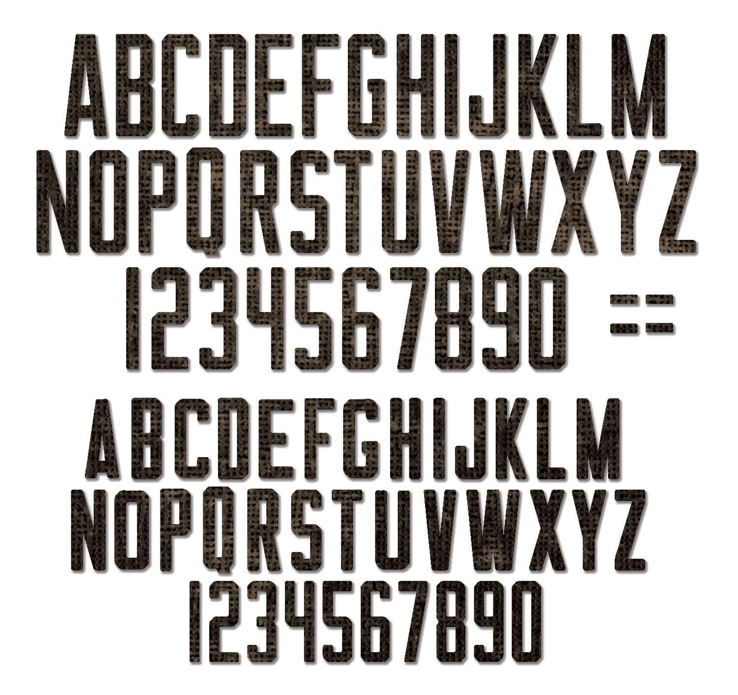 Thinlits Die Set 73PK Alphanumeric Theory by Tim Holtz | 665924 | Chapter 3 2022, Multicolor, One Size