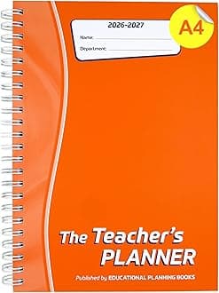 The Teachers Planner 2026-2027 for Secondary School – A4 – Eight Period Day – Page-a-Day & Undated, with Dedicated Pages for Year Planning, Exams, Marking and more (TP1-O)