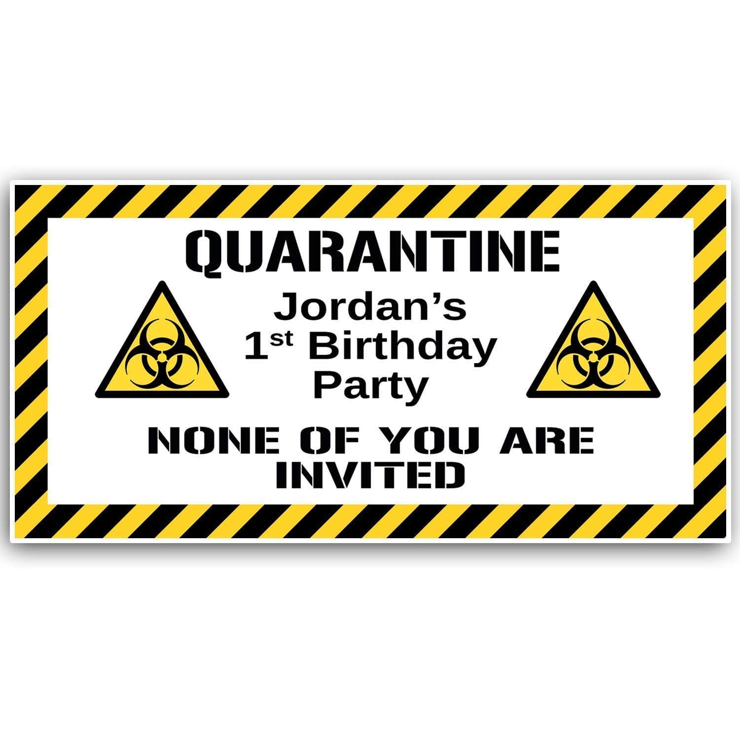 Quarantine Birthday Banner