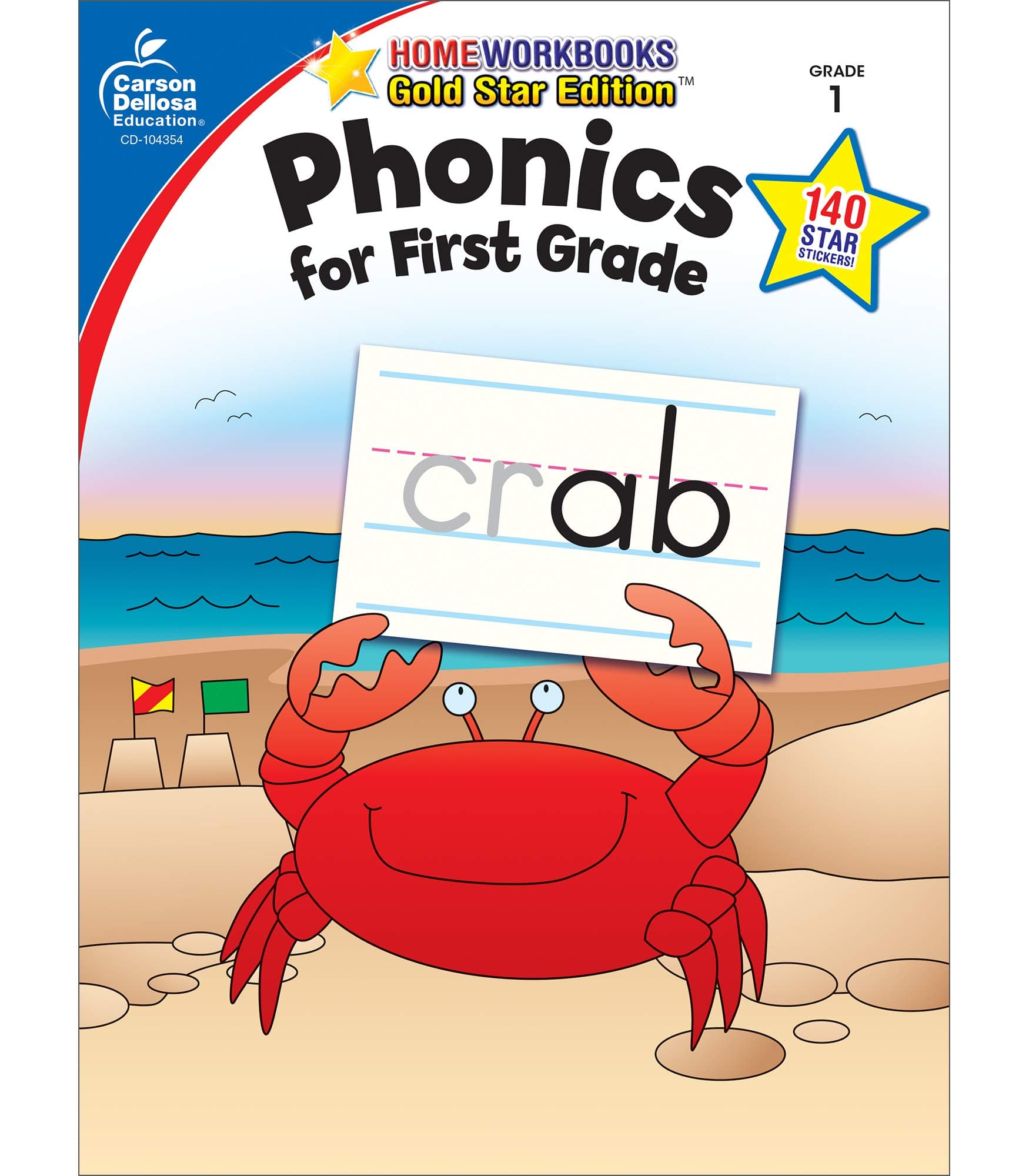 Carson Dellosa Phonics for First Grade Workbook, Consonants, Blends, Digraphs, Vowels, and Word Families Writing Practice, Language Arts Classroom or Homeschool Curriculum (Volume 11)