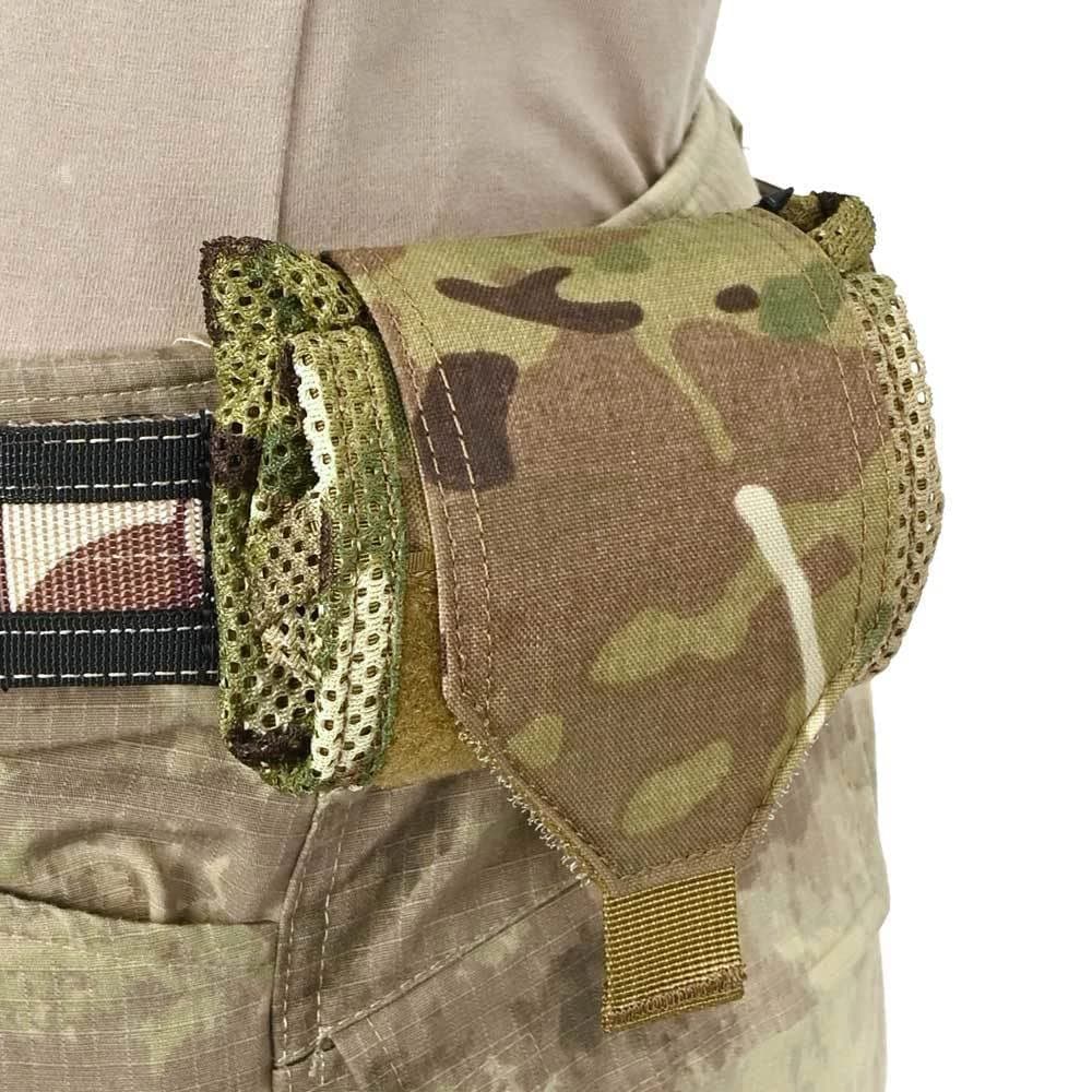 SABADO Tactical MOLLE/PALS Mesh Dump Pouch Folding Flexible Durable Hook and Loop Wrap Pouch Deploy with one Pull Tab for Carrier Vest Belt