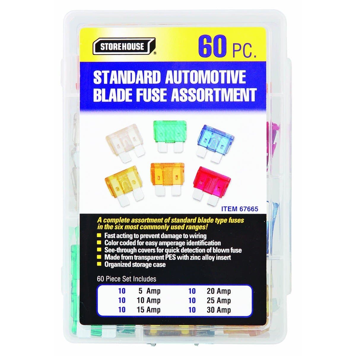 60 Piece ATO/ATC Blade Fuse Set