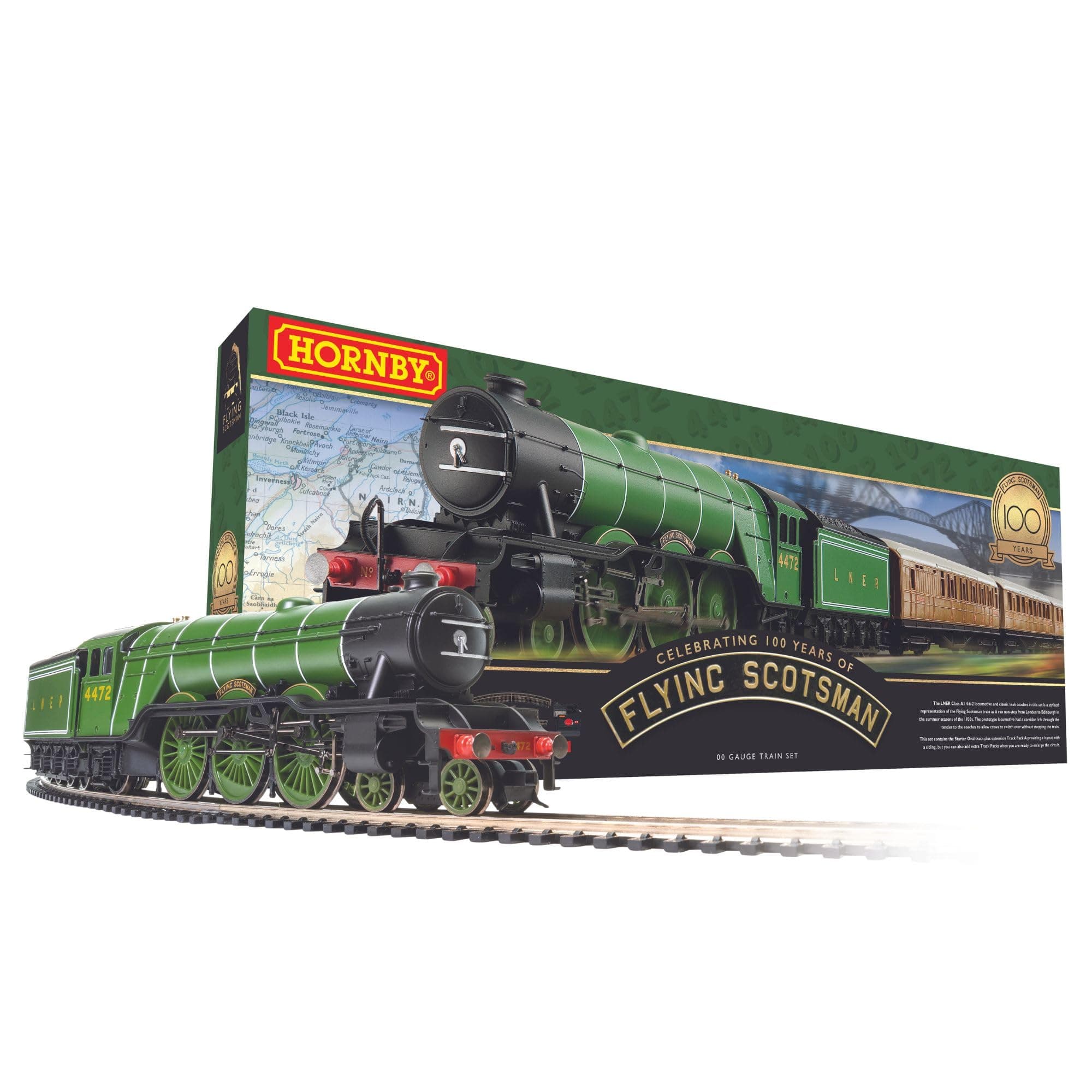 Hornby R1255M Flying Scotsman Train Set Analogue, multi colour