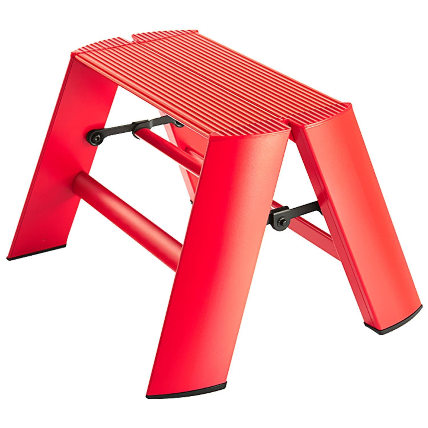 Hasegawa Ladders Lucano Step Stool, 1, Red